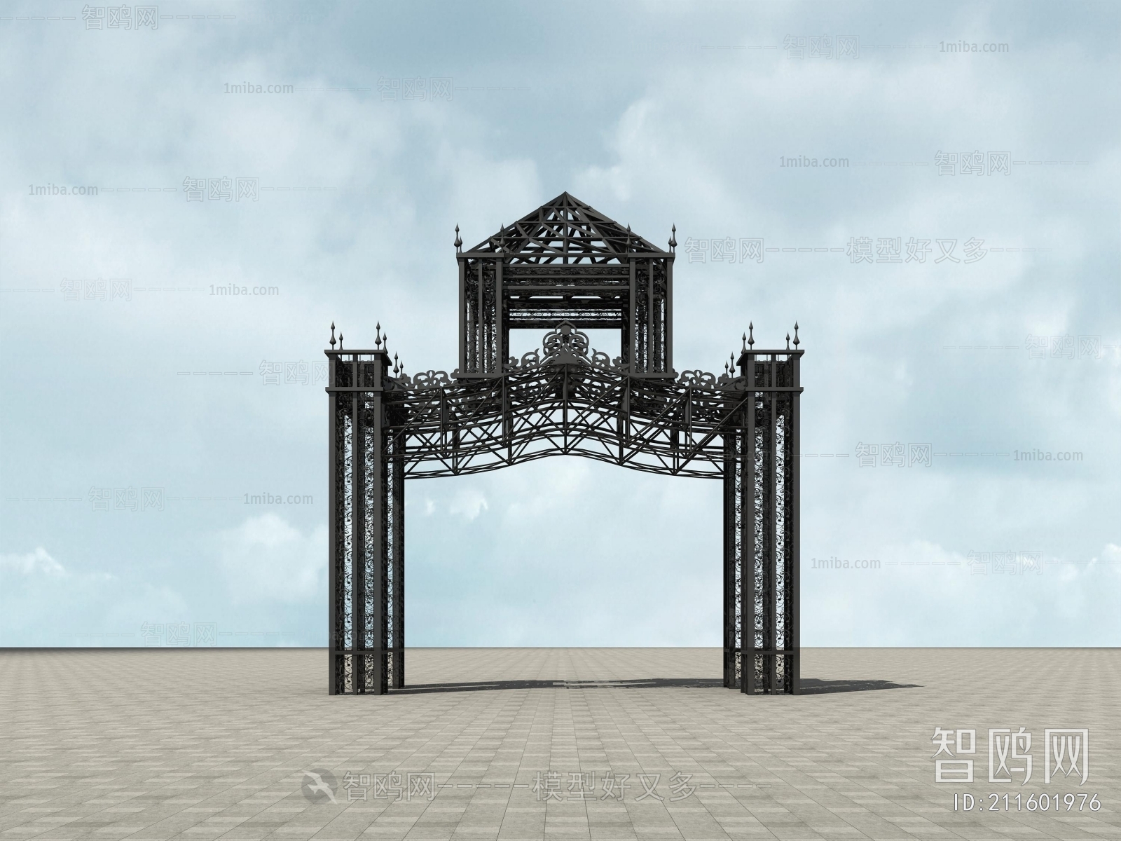 Simple European Style Decorated Archway