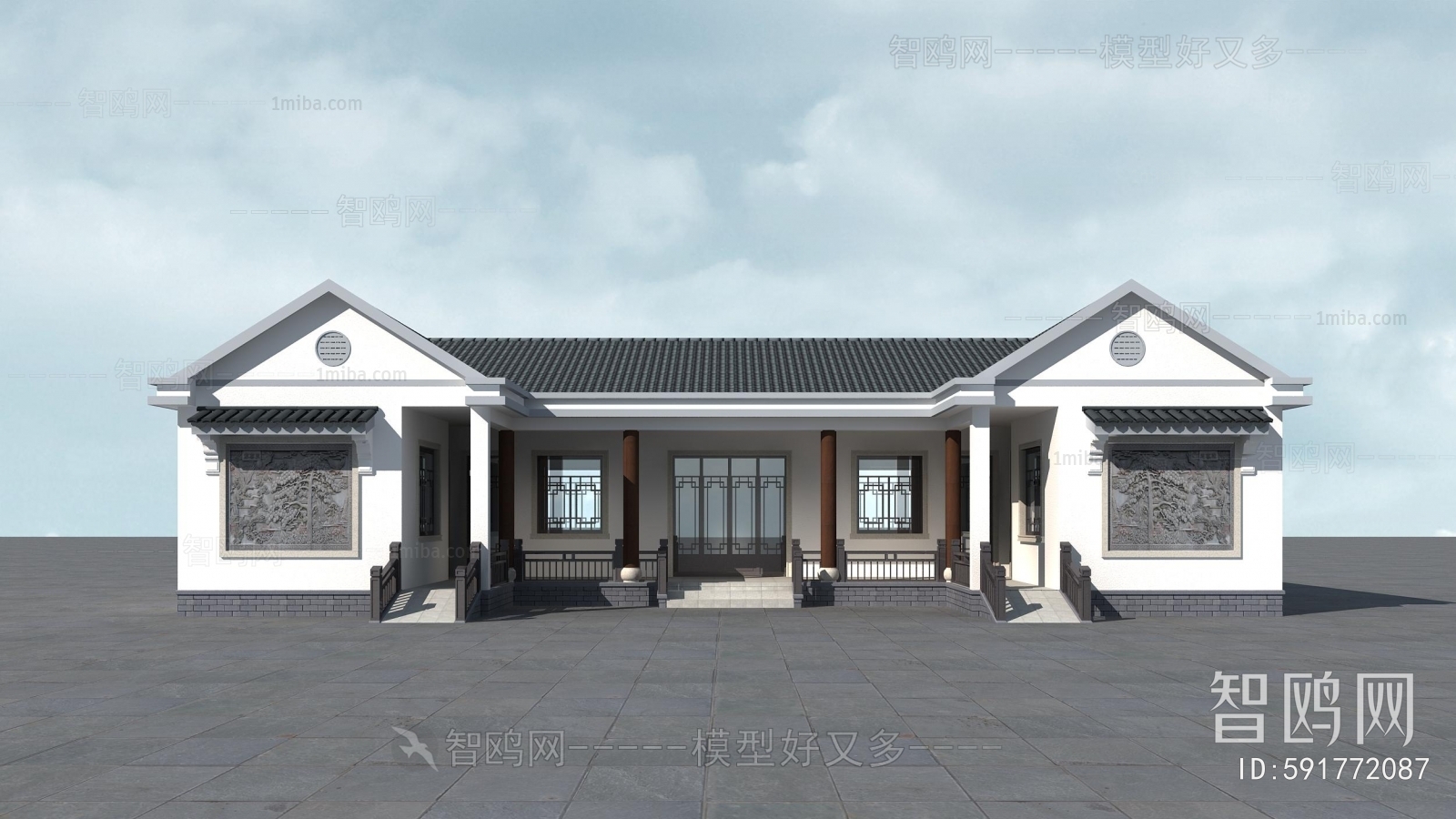 Chinese Style Villa Appearance