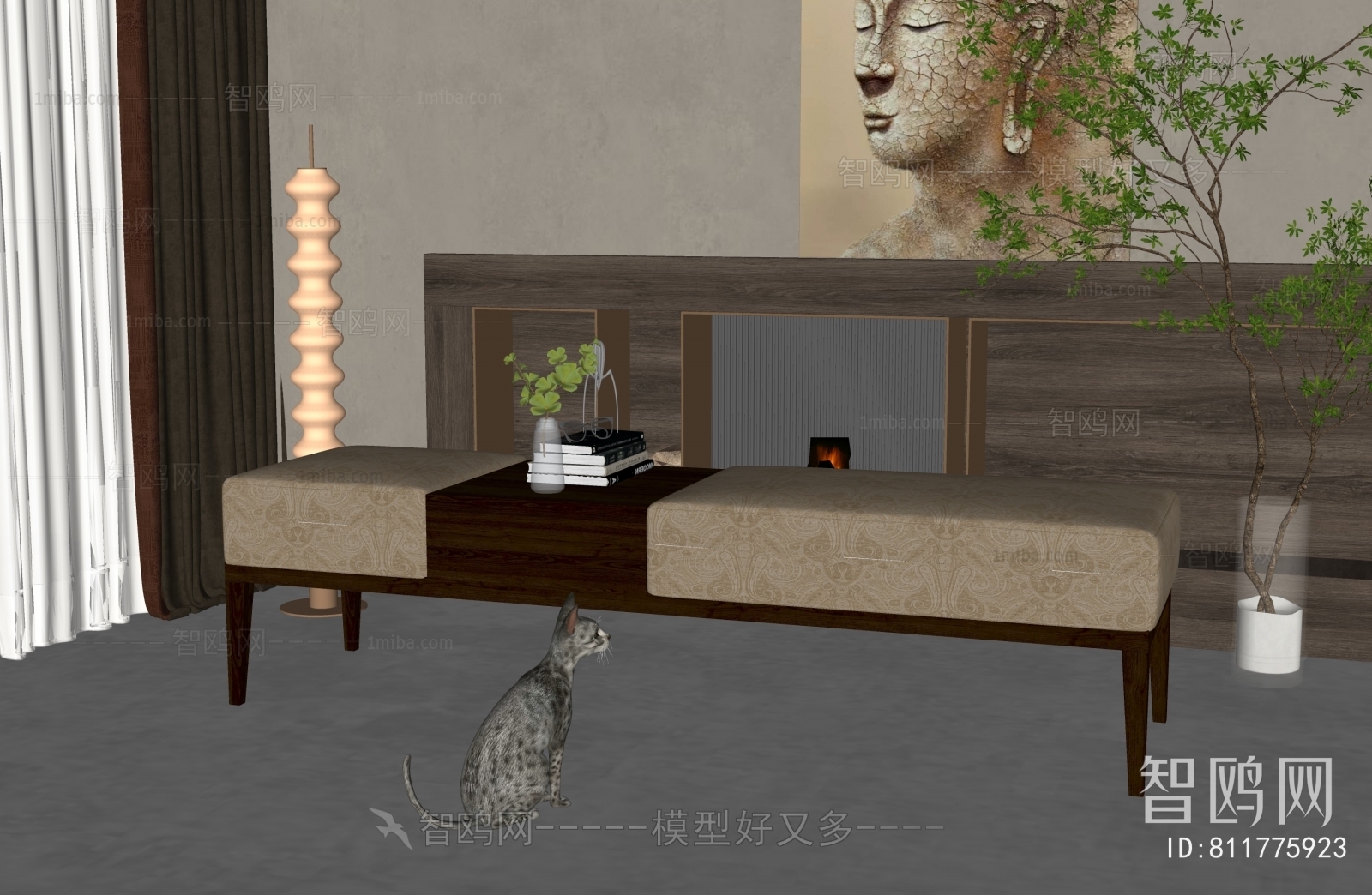 New Chinese Style Bench