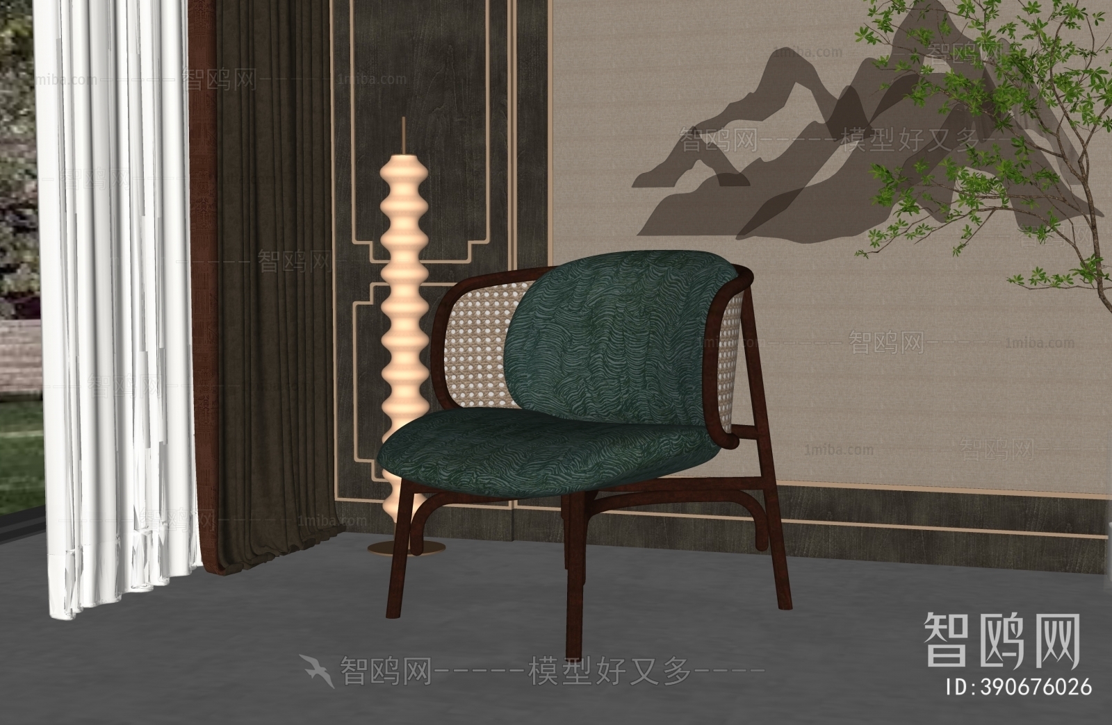 New Chinese Style Lounge Chair