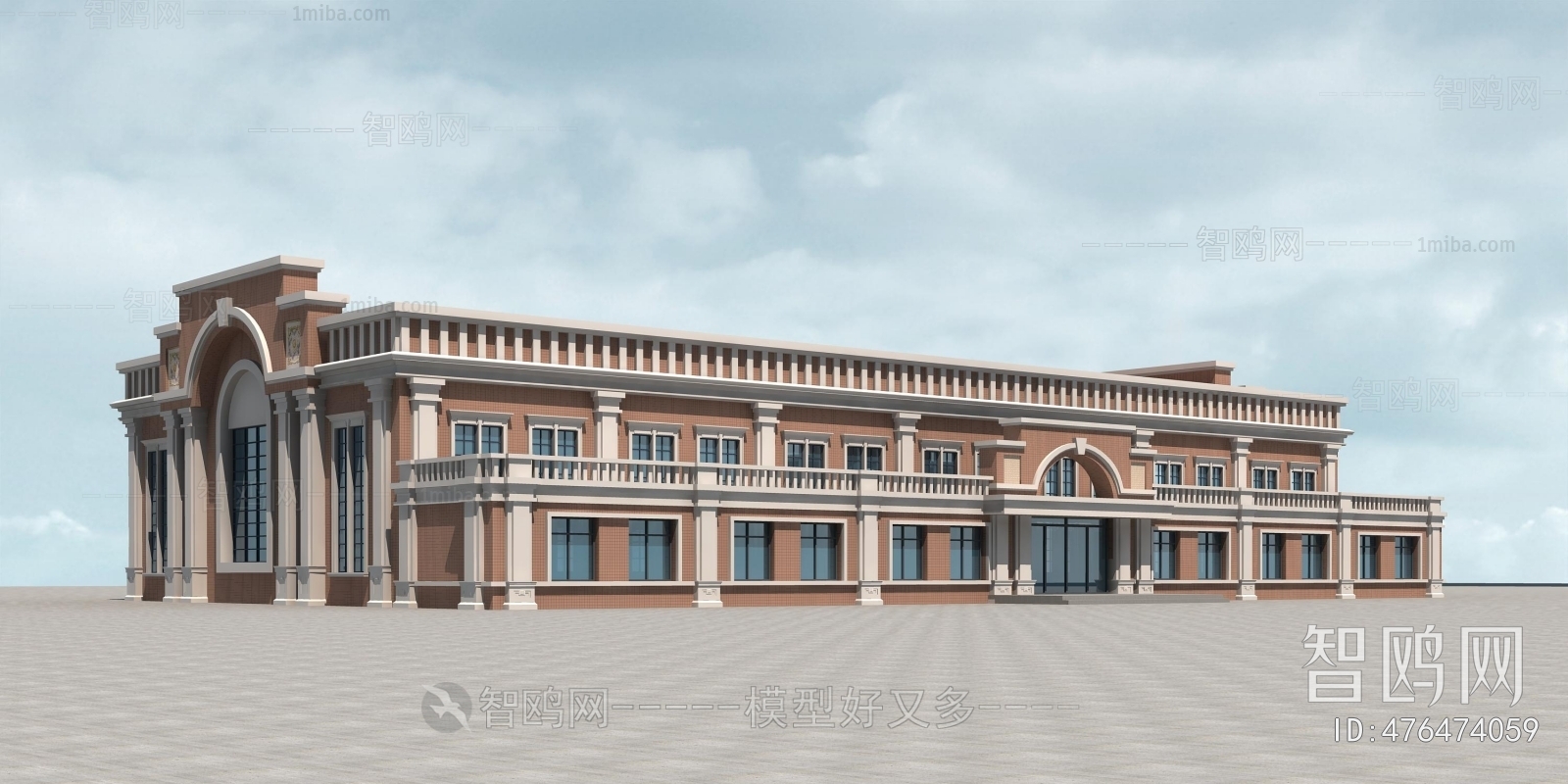 Simple European Style Appearance Of Commercial Building