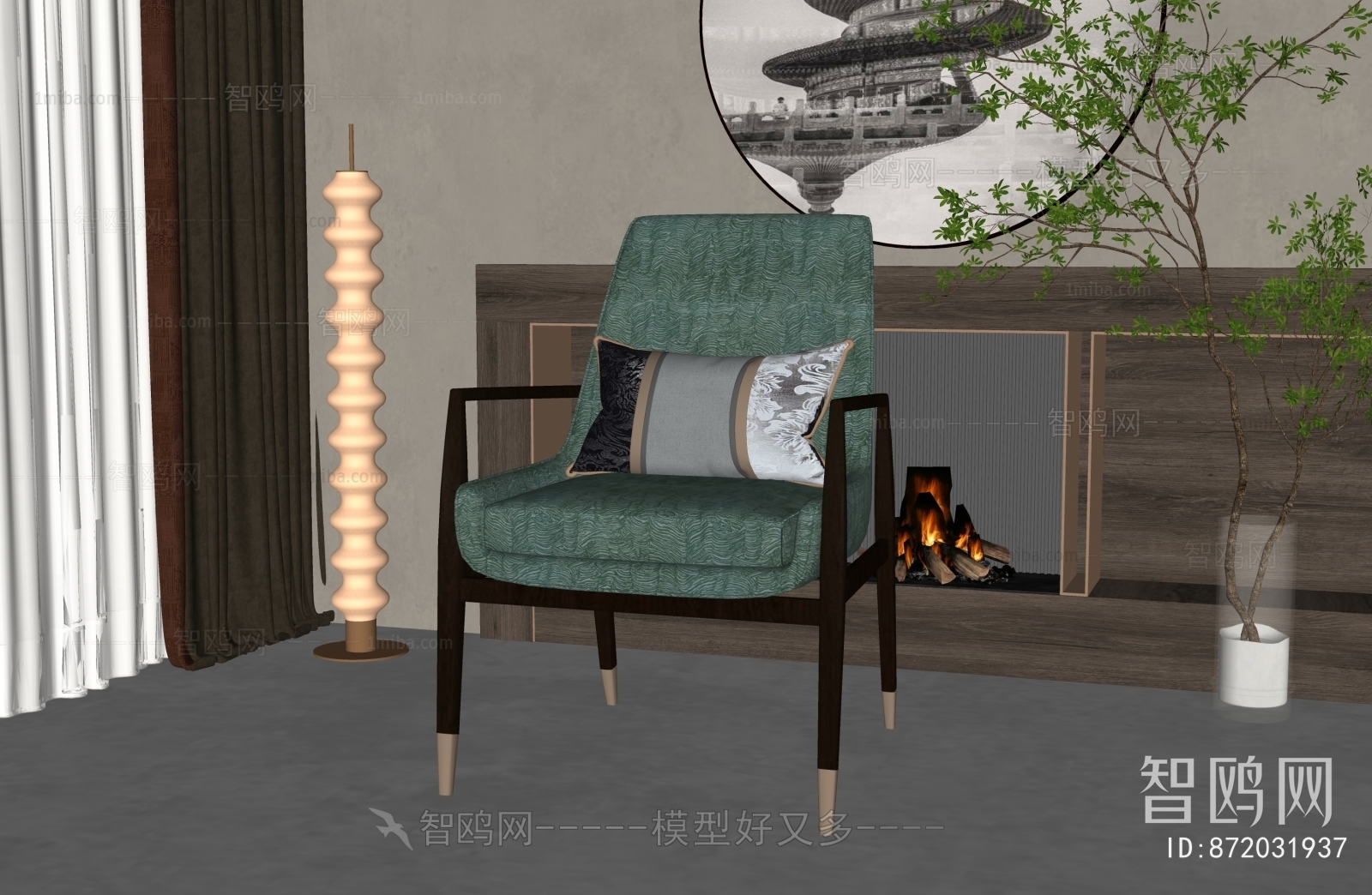 New Chinese Style Lounge Chair