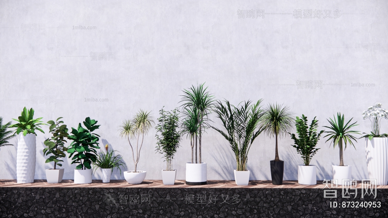 Modern Ground Green Plant Potted Plants