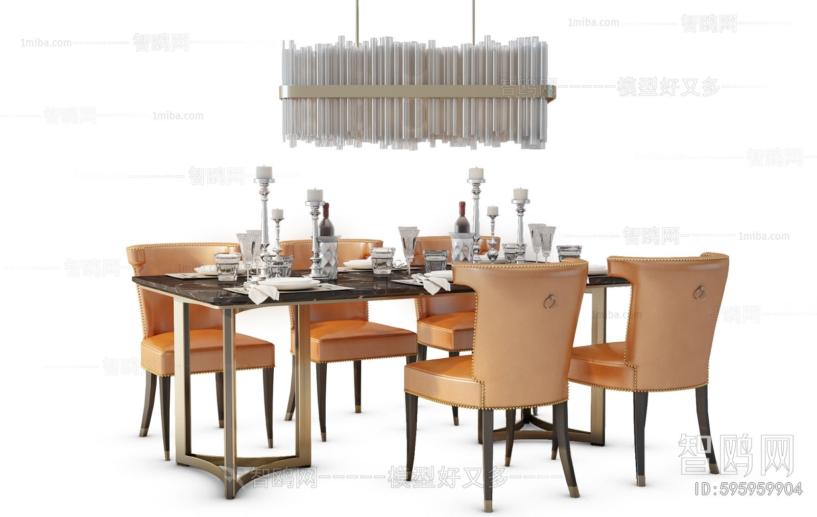 Simple European Style Dining Table And Chairs