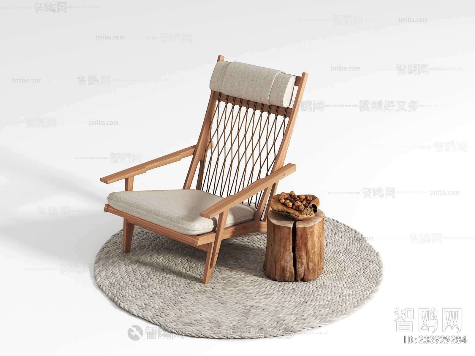 Wabi-sabi Style Lounge Chair