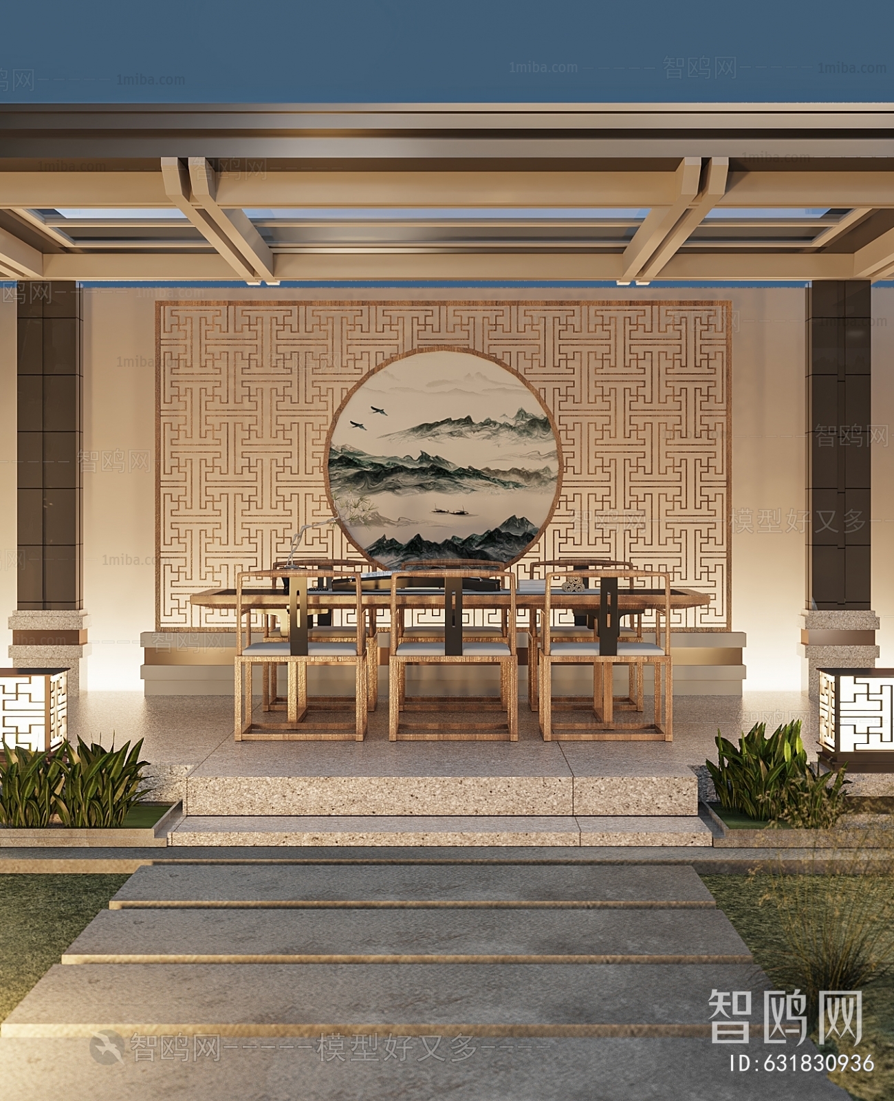 New Chinese Style Courtyard/landscape