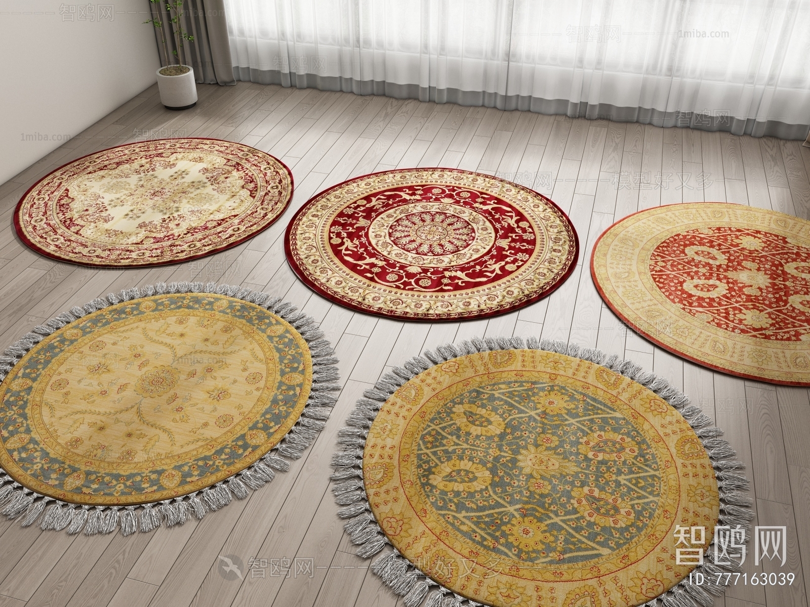 Chinese Style Circular Carpet