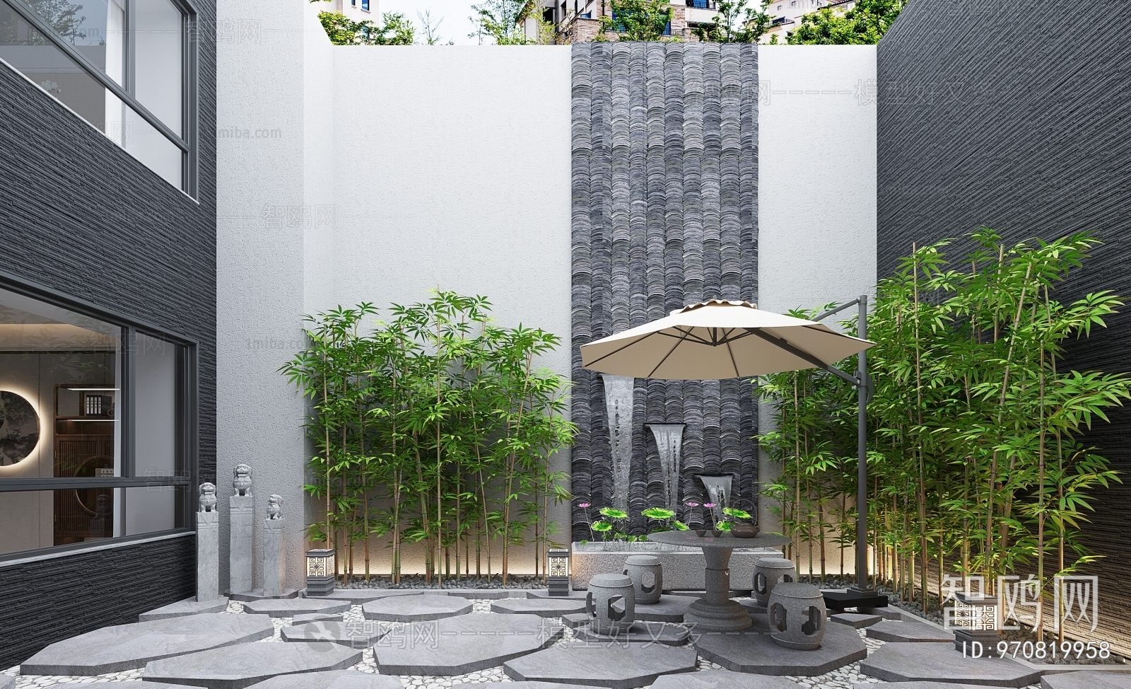 New Chinese Style Courtyard/landscape