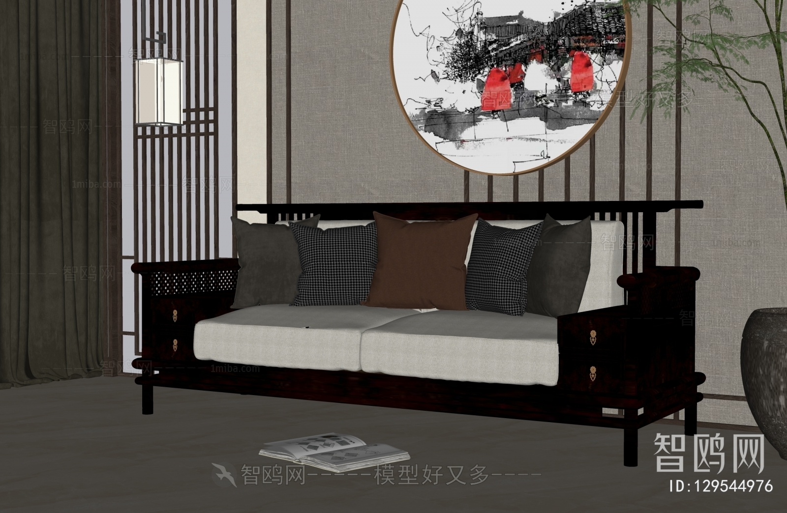 New Chinese Style A Sofa For Two