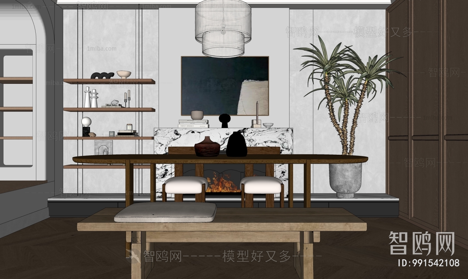 Wabi-sabi Style Dining Room