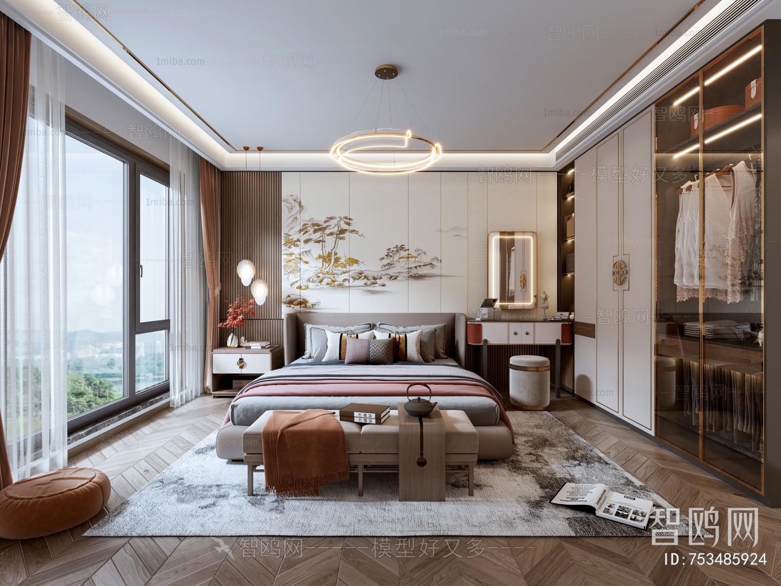 New Chinese Style Bedroom