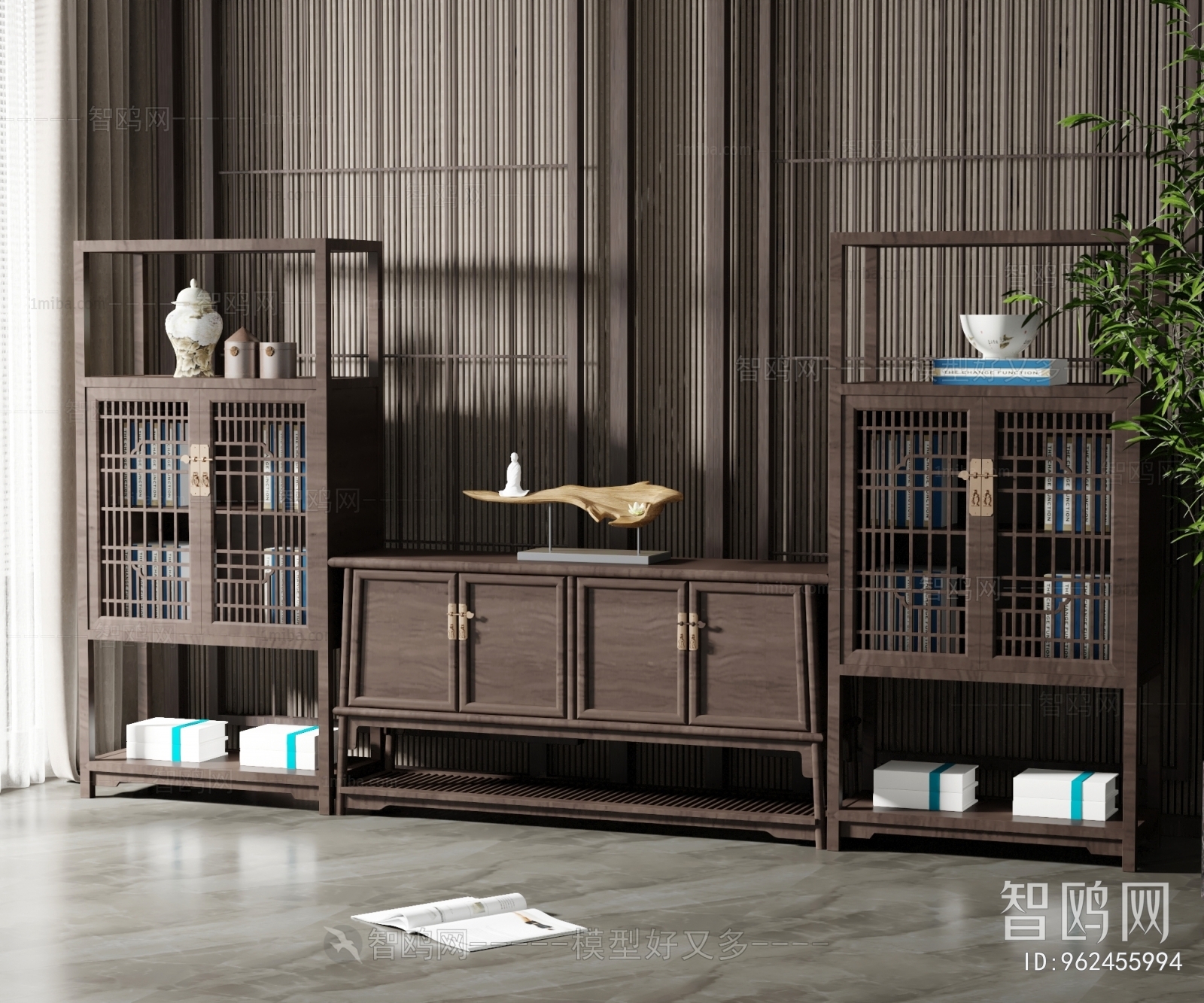 New Chinese Style Bookcase