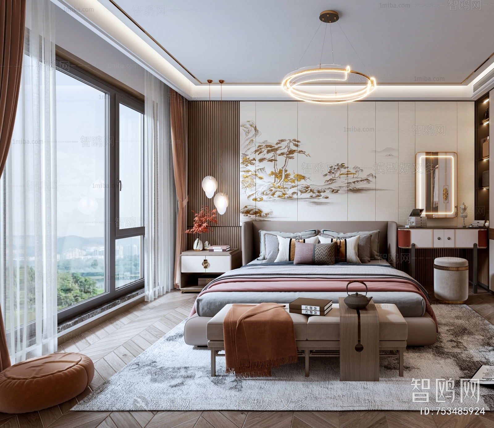 New Chinese Style Bedroom