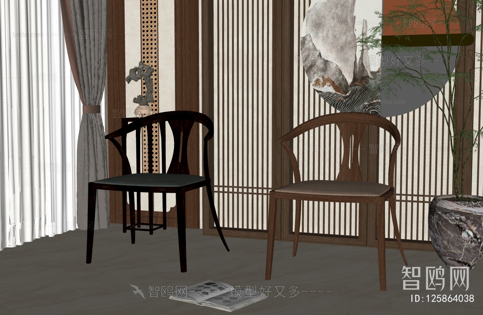 New Chinese Style Single Chair