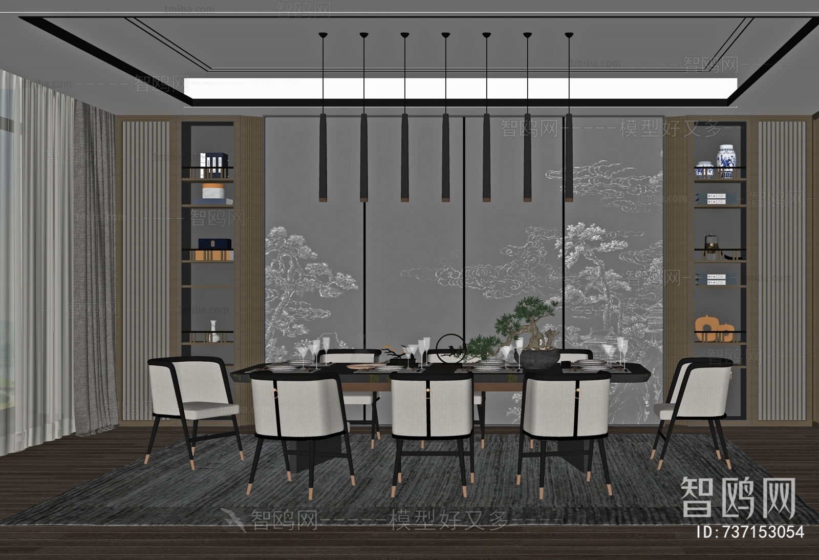 New Chinese Style Dining Room