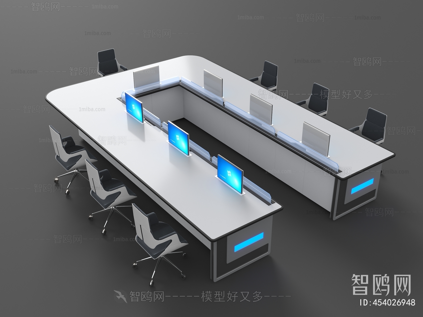 现代U型会议桌椅
