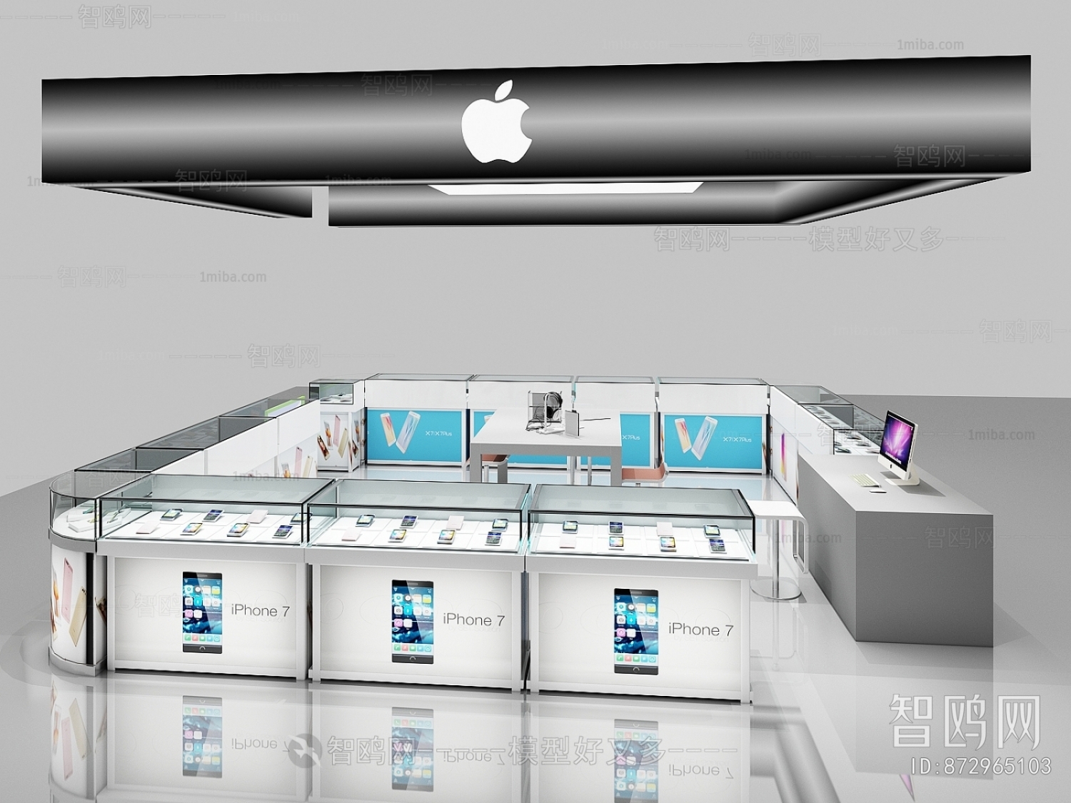 现代苹果手机数码店柜台