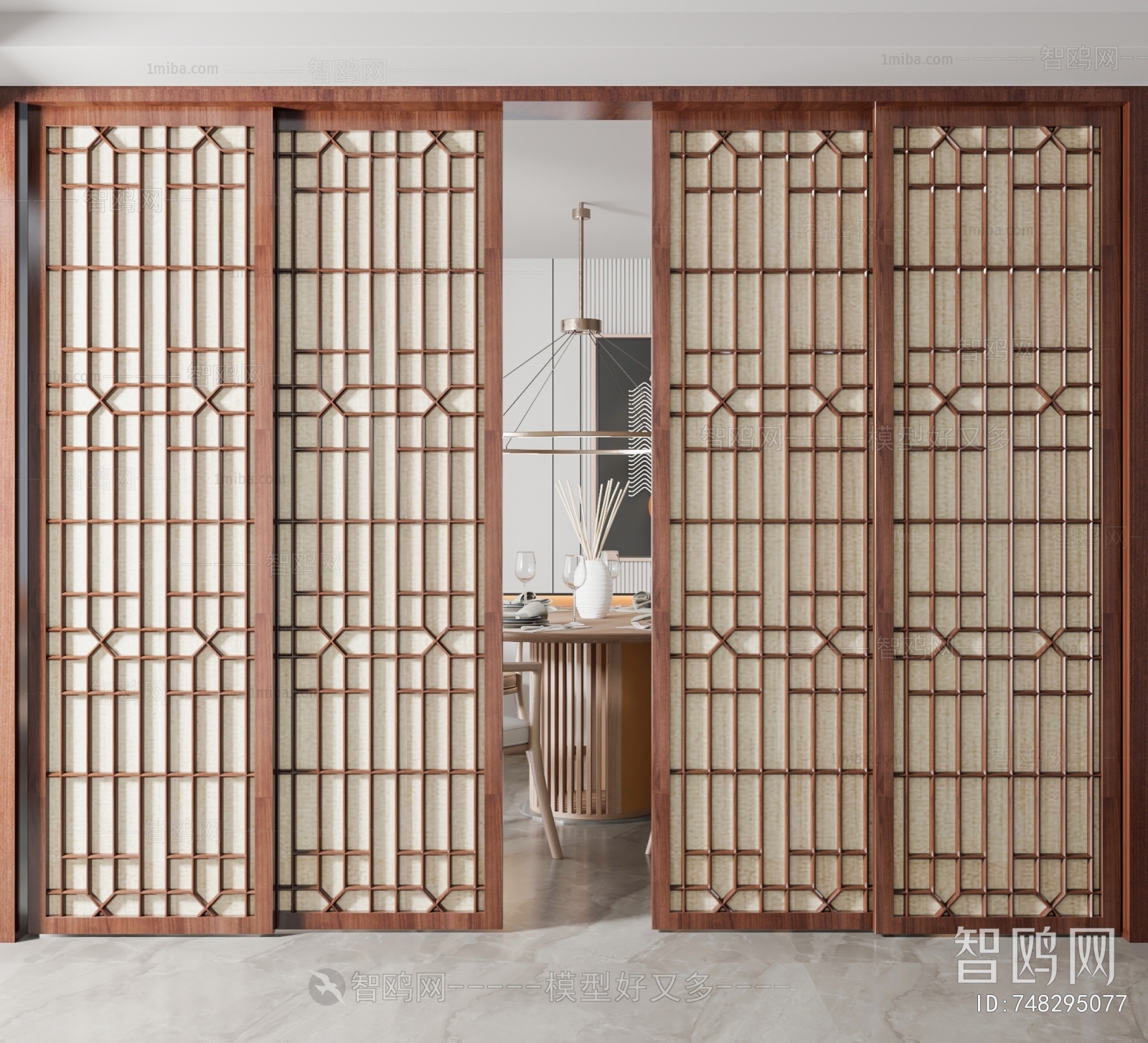 New Chinese Style Sliding Door