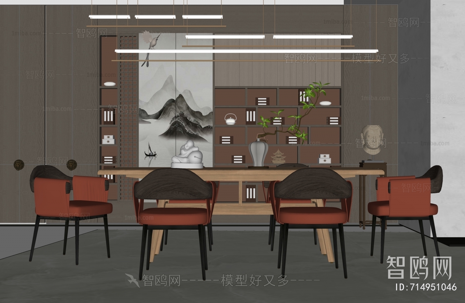 新中式书房 茶室
