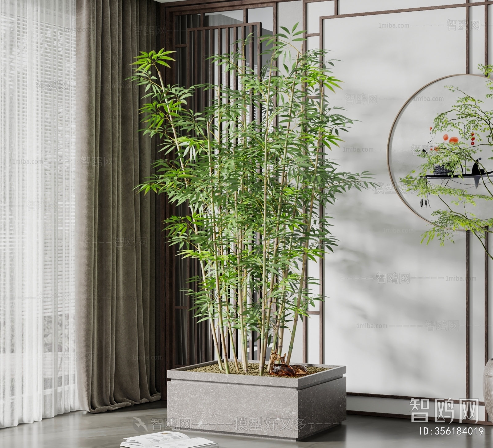 新中式竹子盆栽