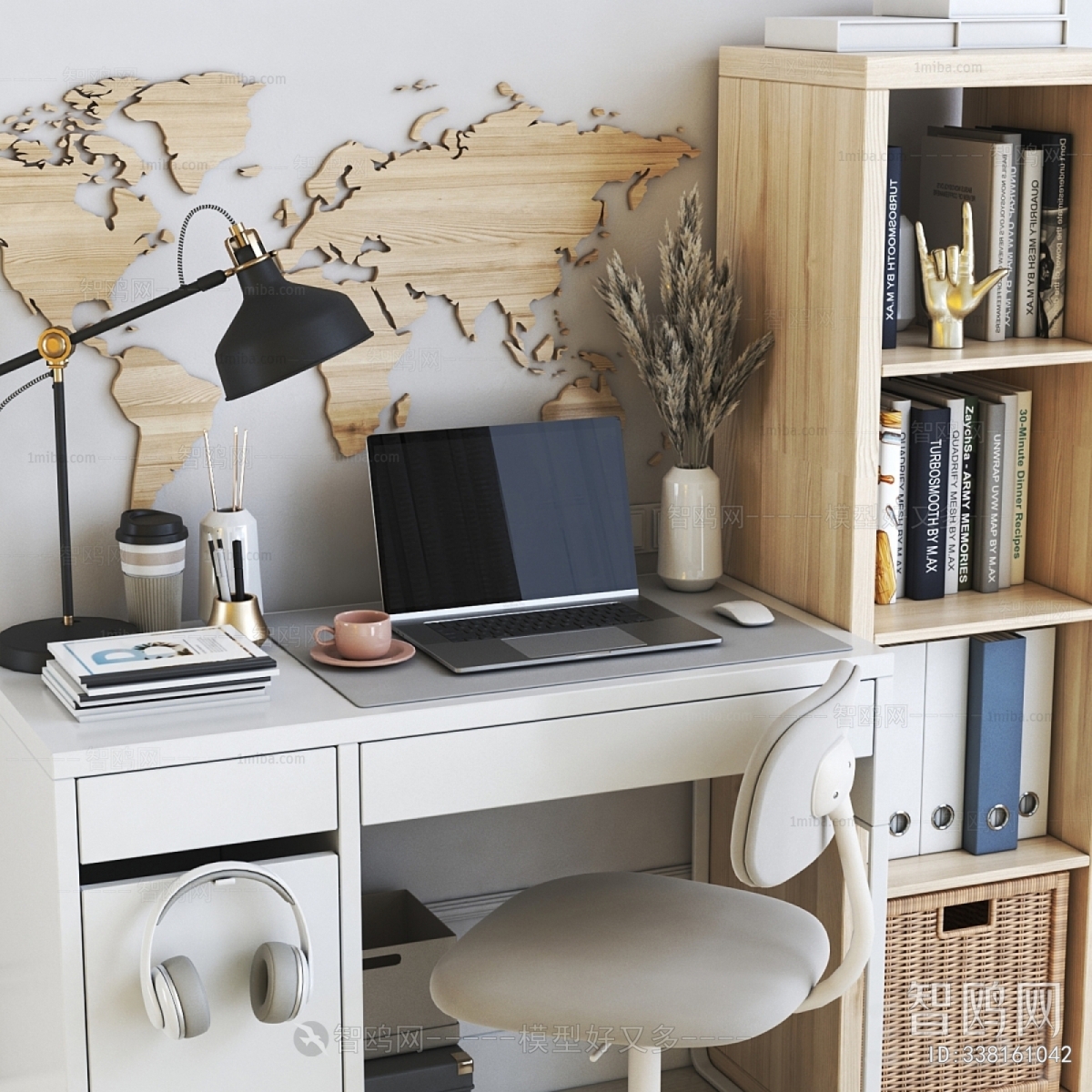 Nordic Style Computer Desk And Chair