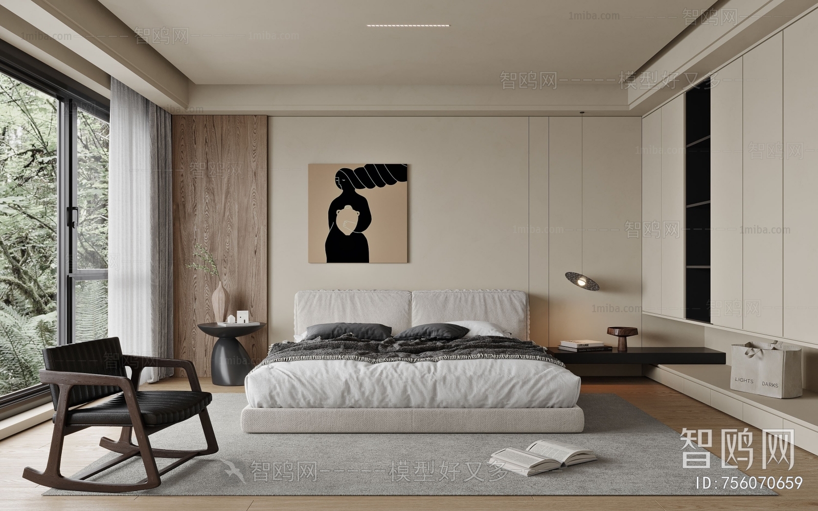 Modern Wabi-sabi Style Bedroom