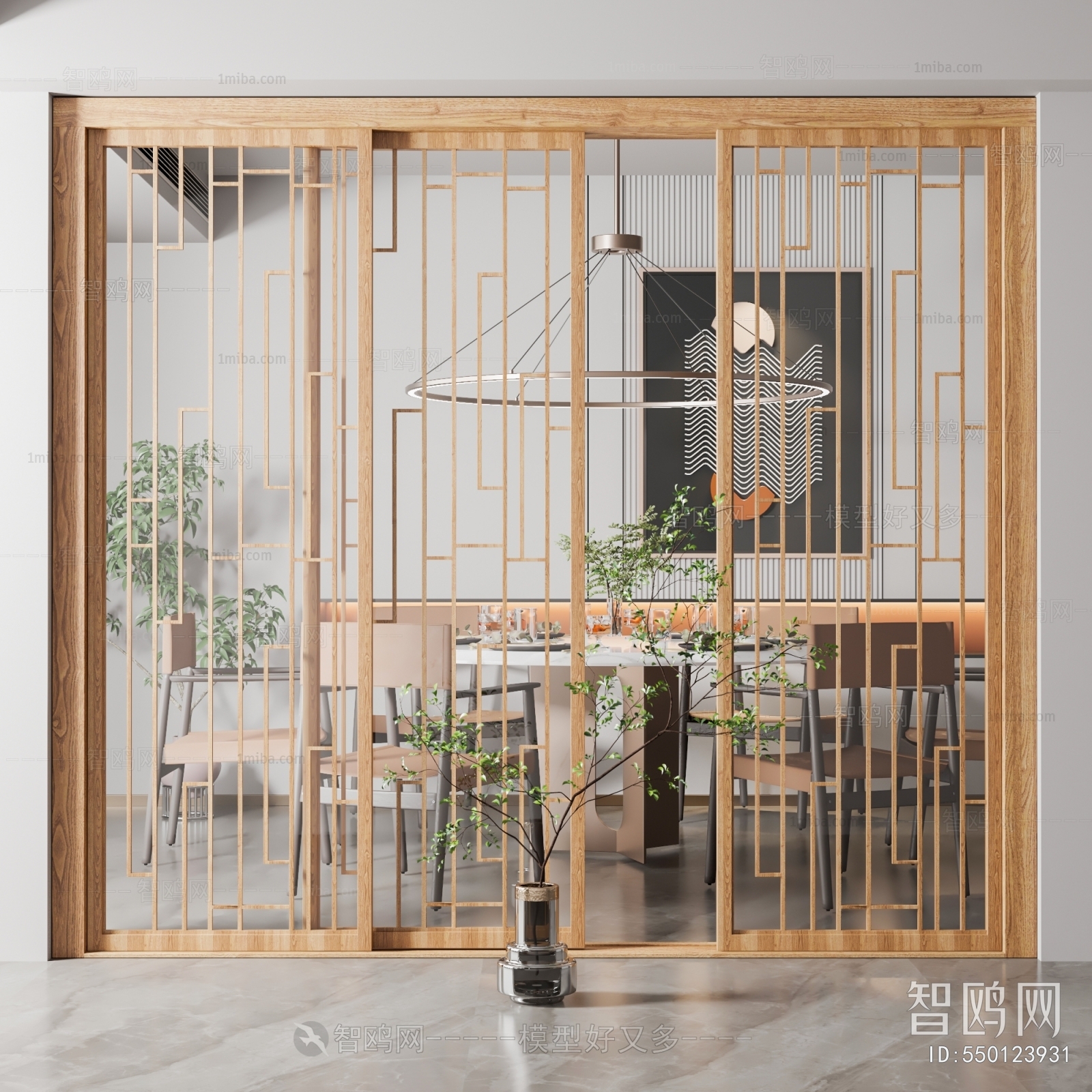 New Chinese Style Sliding Door