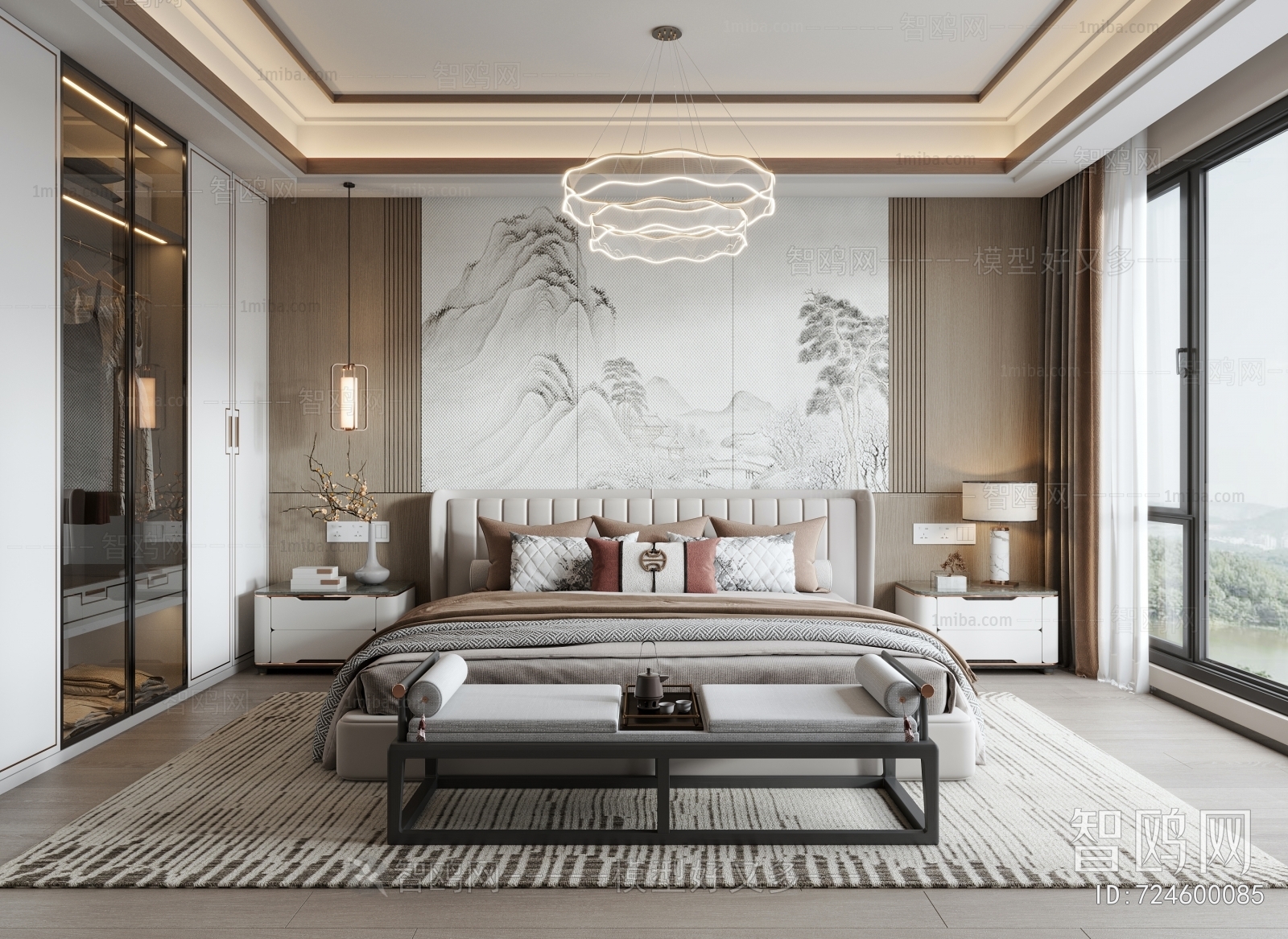 New Chinese Style Bedroom