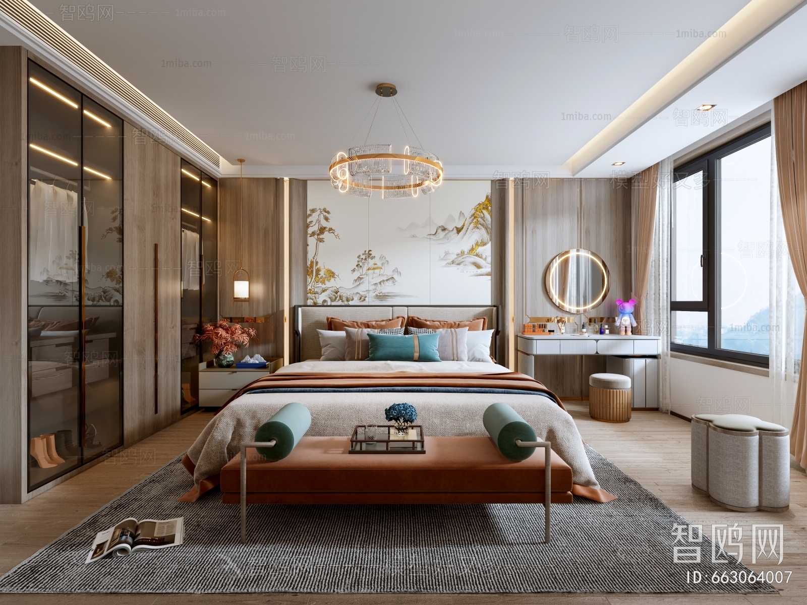 New Chinese Style Bedroom