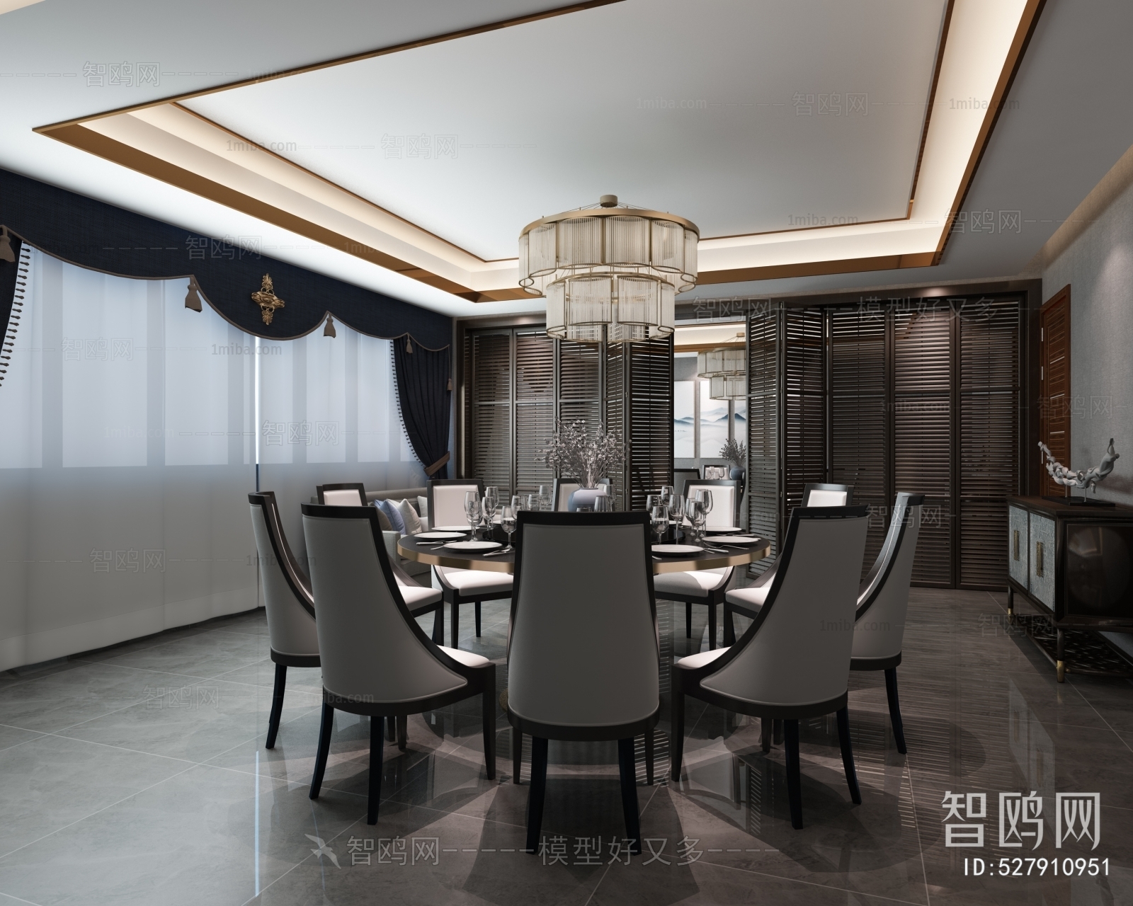 New Chinese Style Dining Room