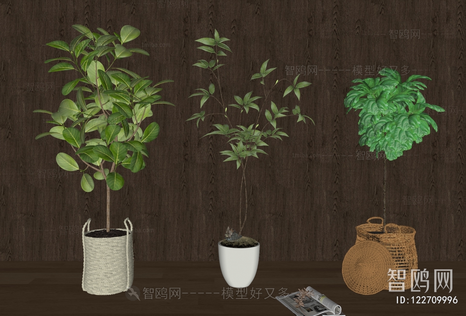 Modern Ground Green Plant Potted Plants