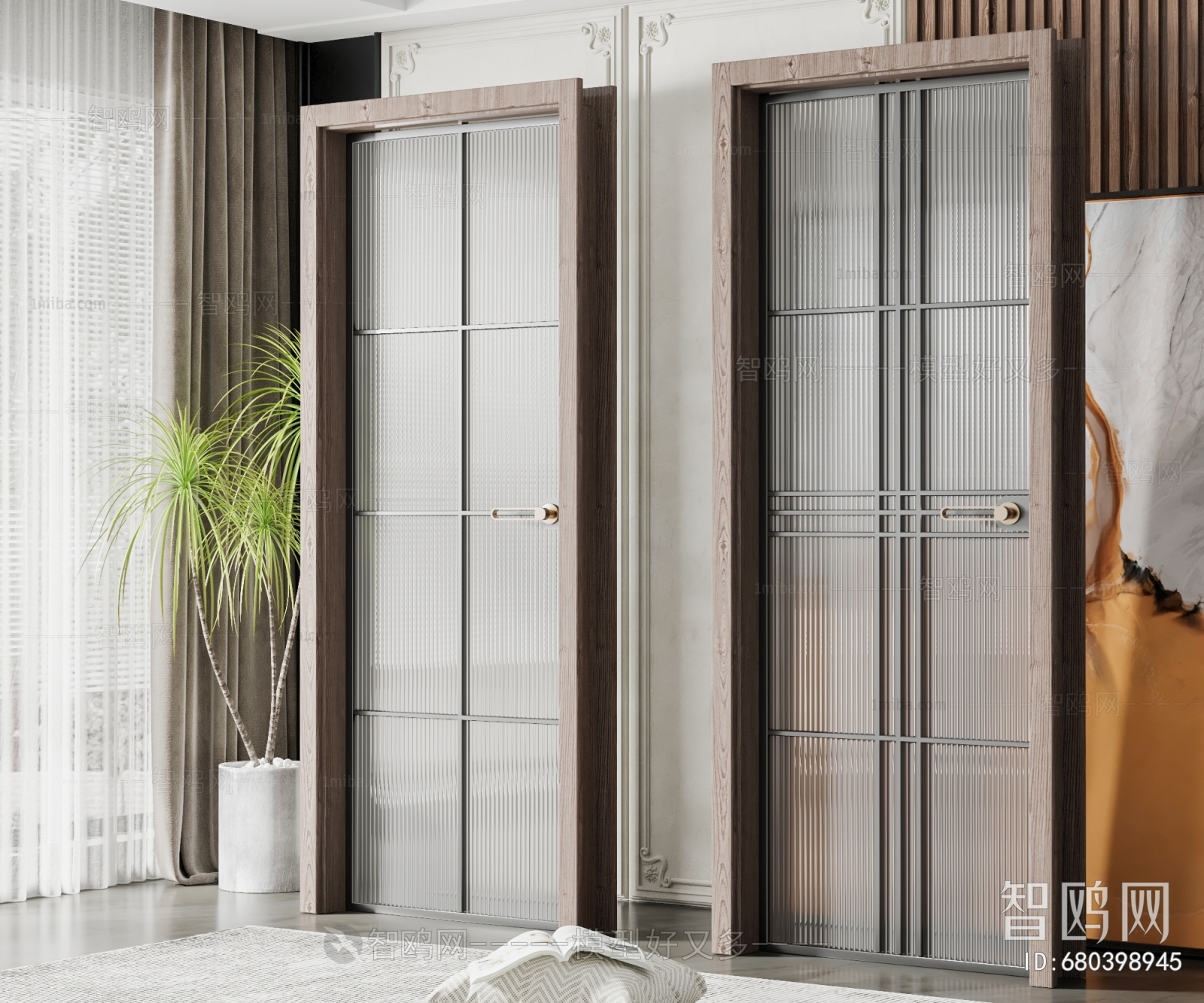 New Chinese Style Single Door