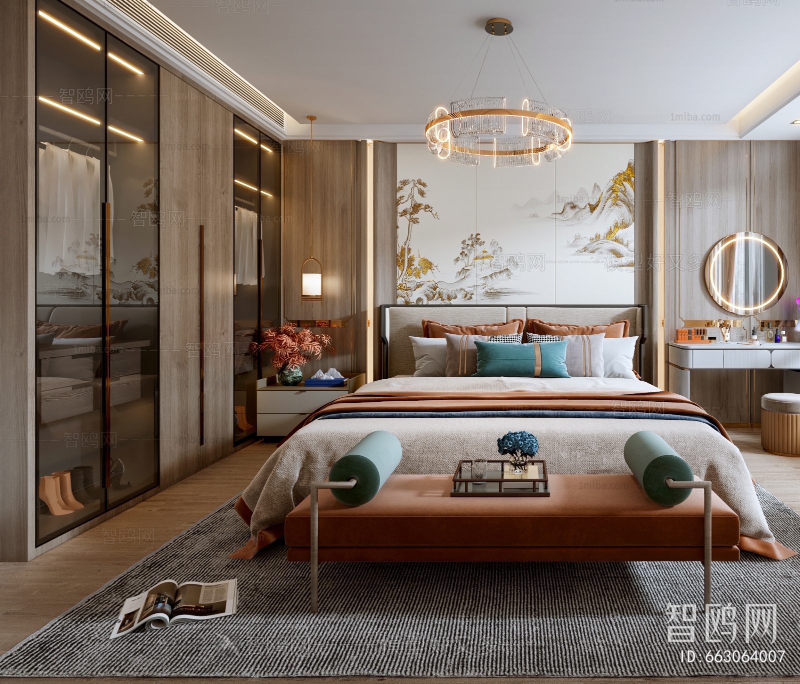 New Chinese Style Bedroom