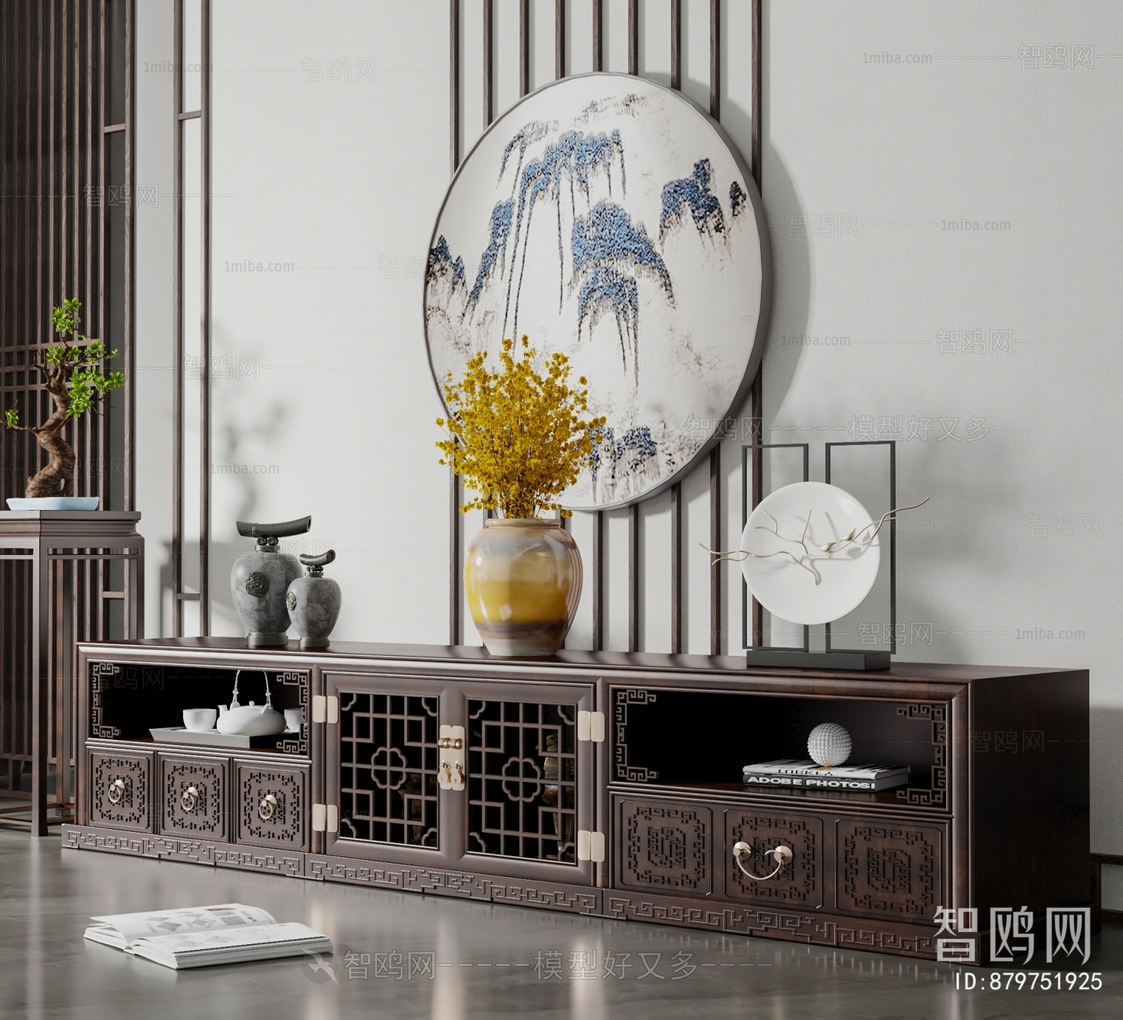 Chinese Style TV Cabinet