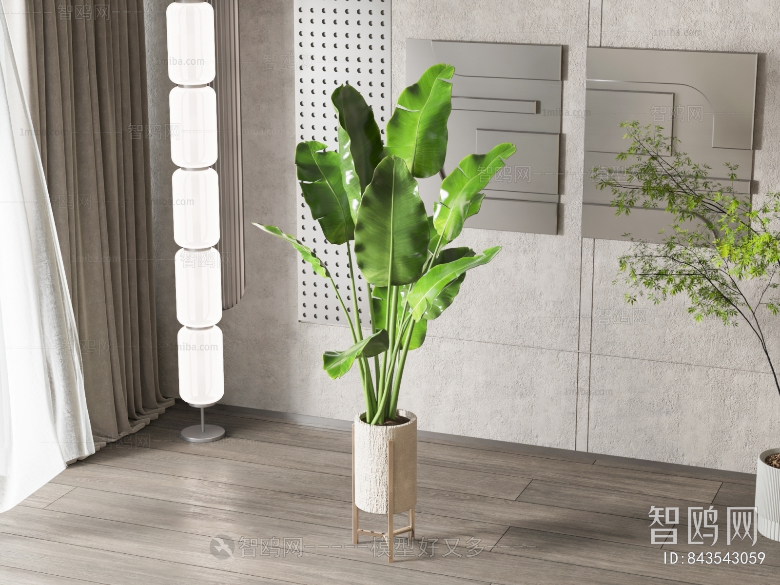 Modern Ground Green Plant Potted Plants