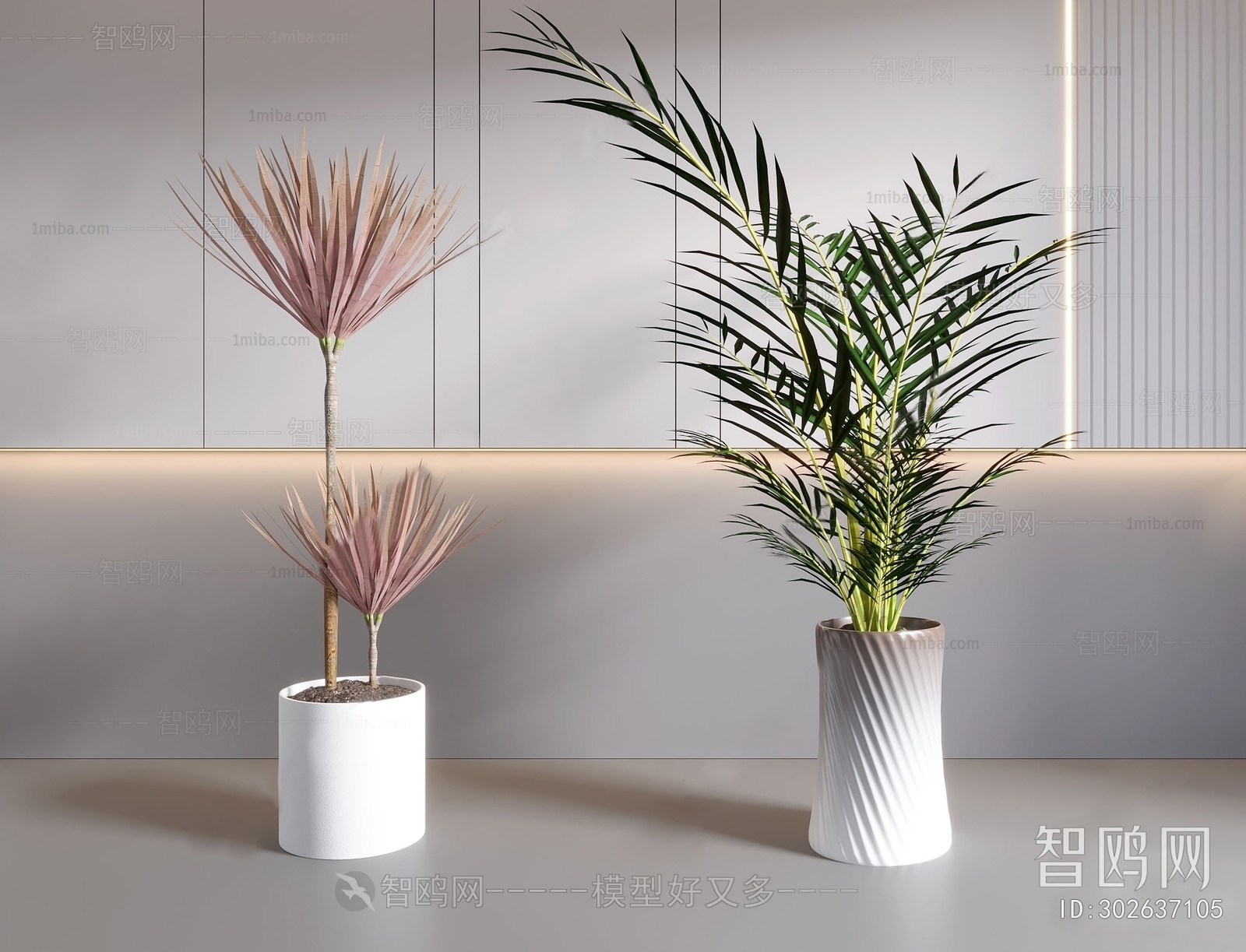 Modern Ground Green Plant Potted Plants