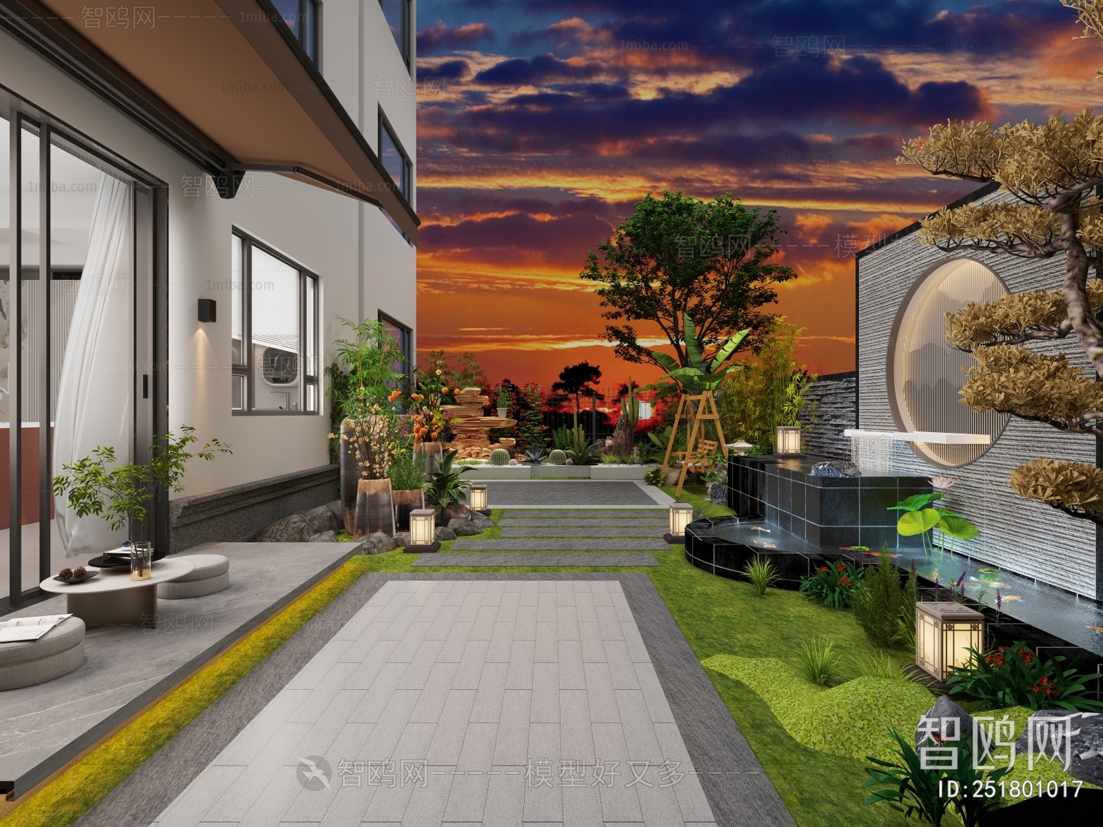 New Chinese Style Courtyard/landscape