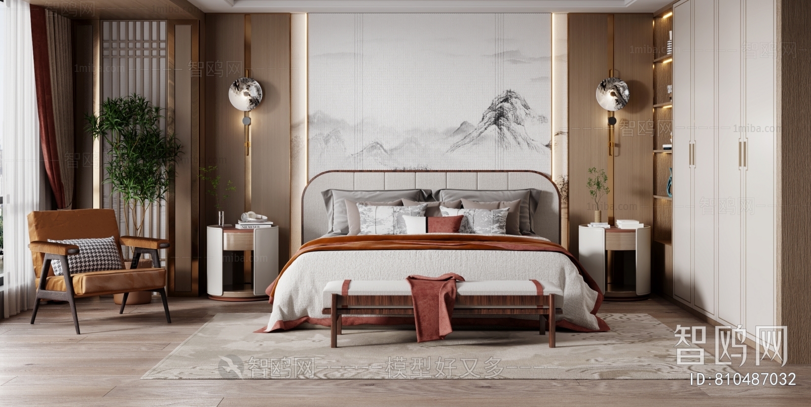 New Chinese Style Bedroom