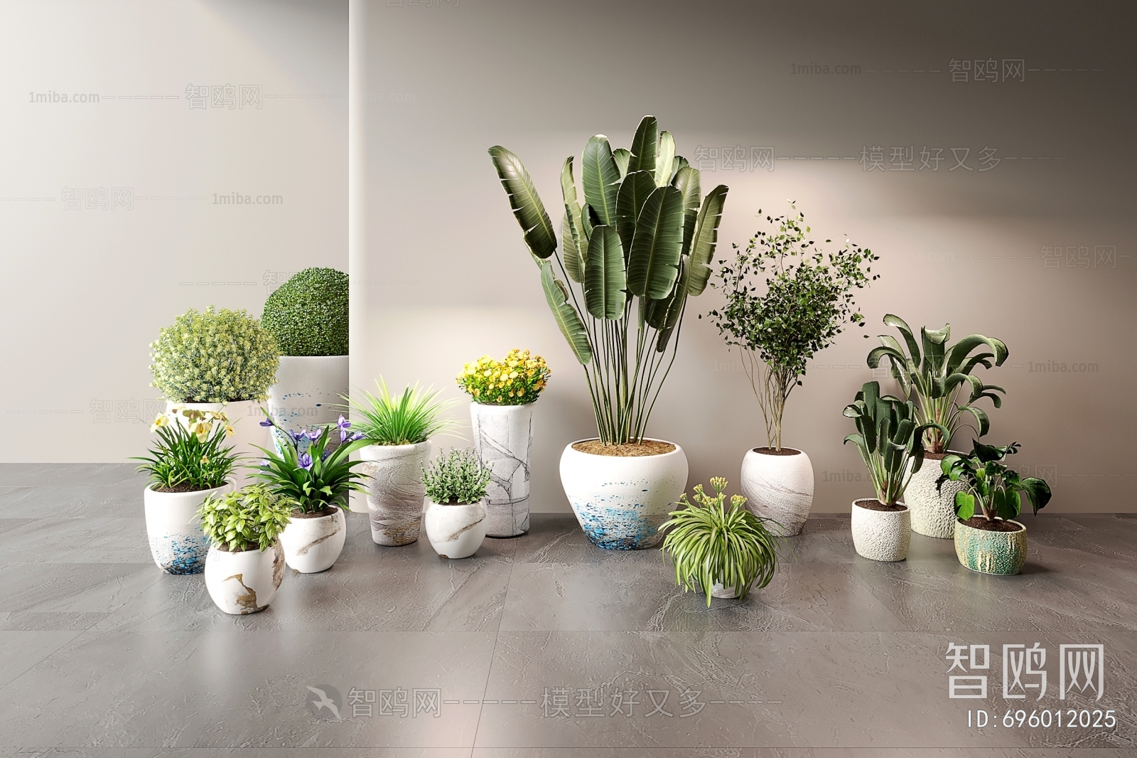 Modern Ground Green Plant Potted Plants