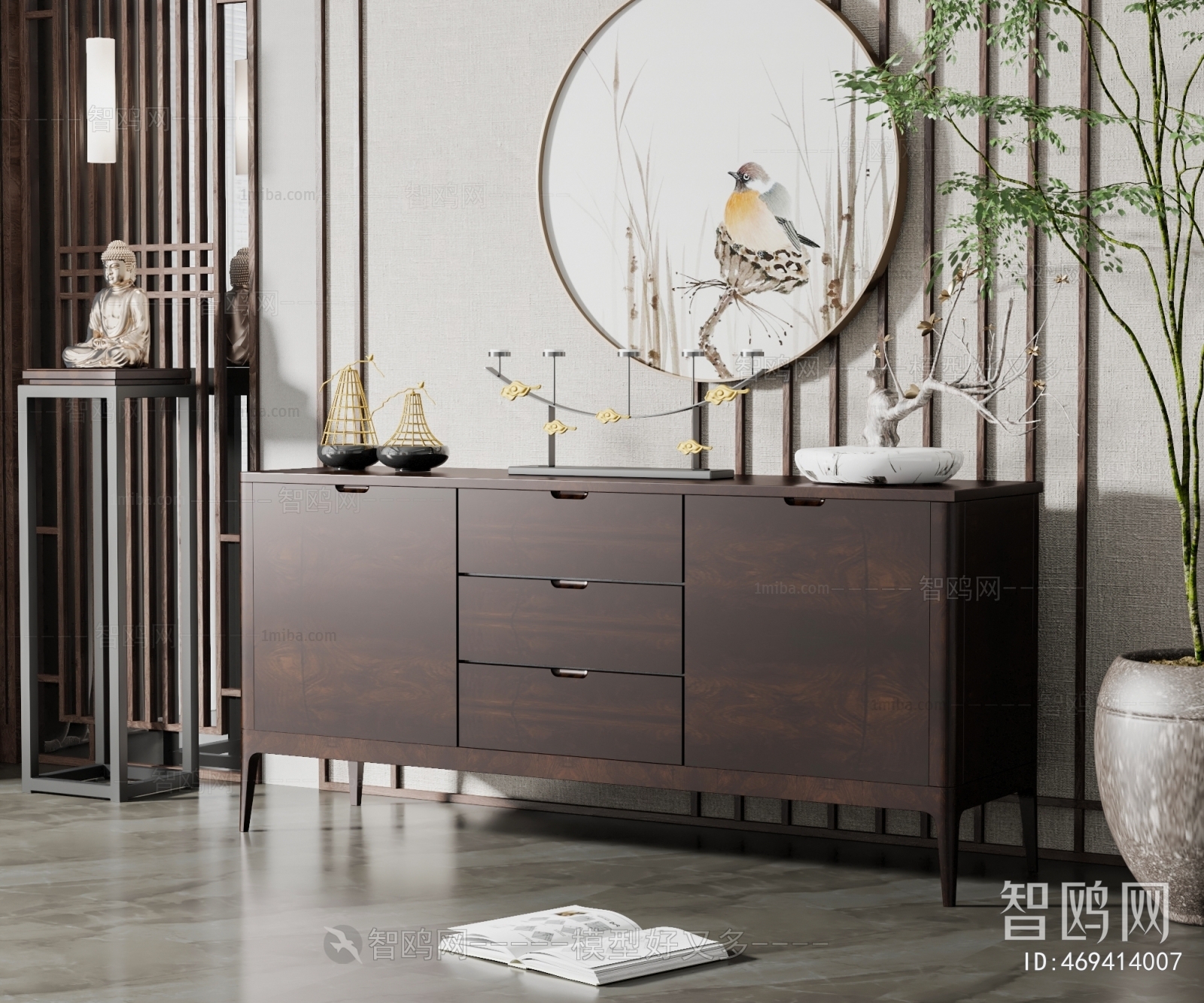 New Chinese Style Side Cabinet/Entrance Cabinet