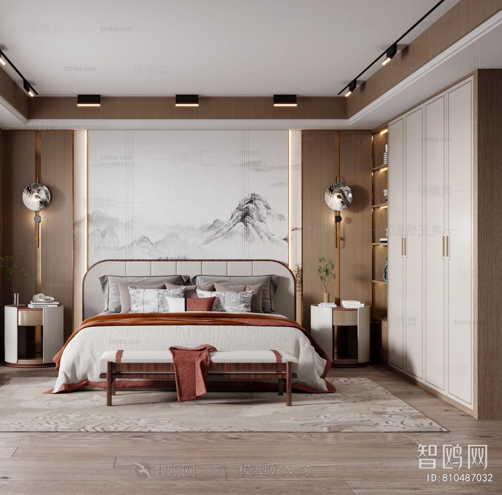 New Chinese Style Bedroom