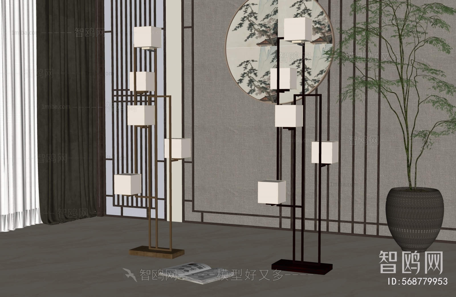 New Chinese Style Floor Lamp