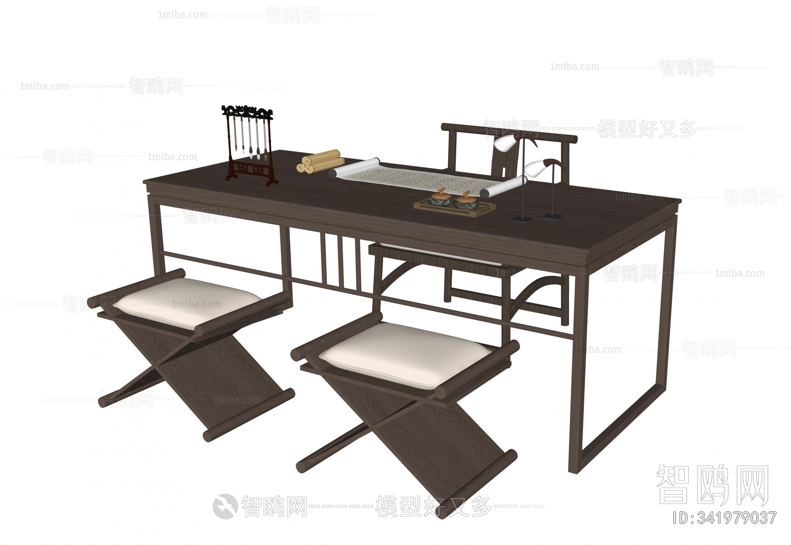 New Chinese Style Computer Desk And Chair