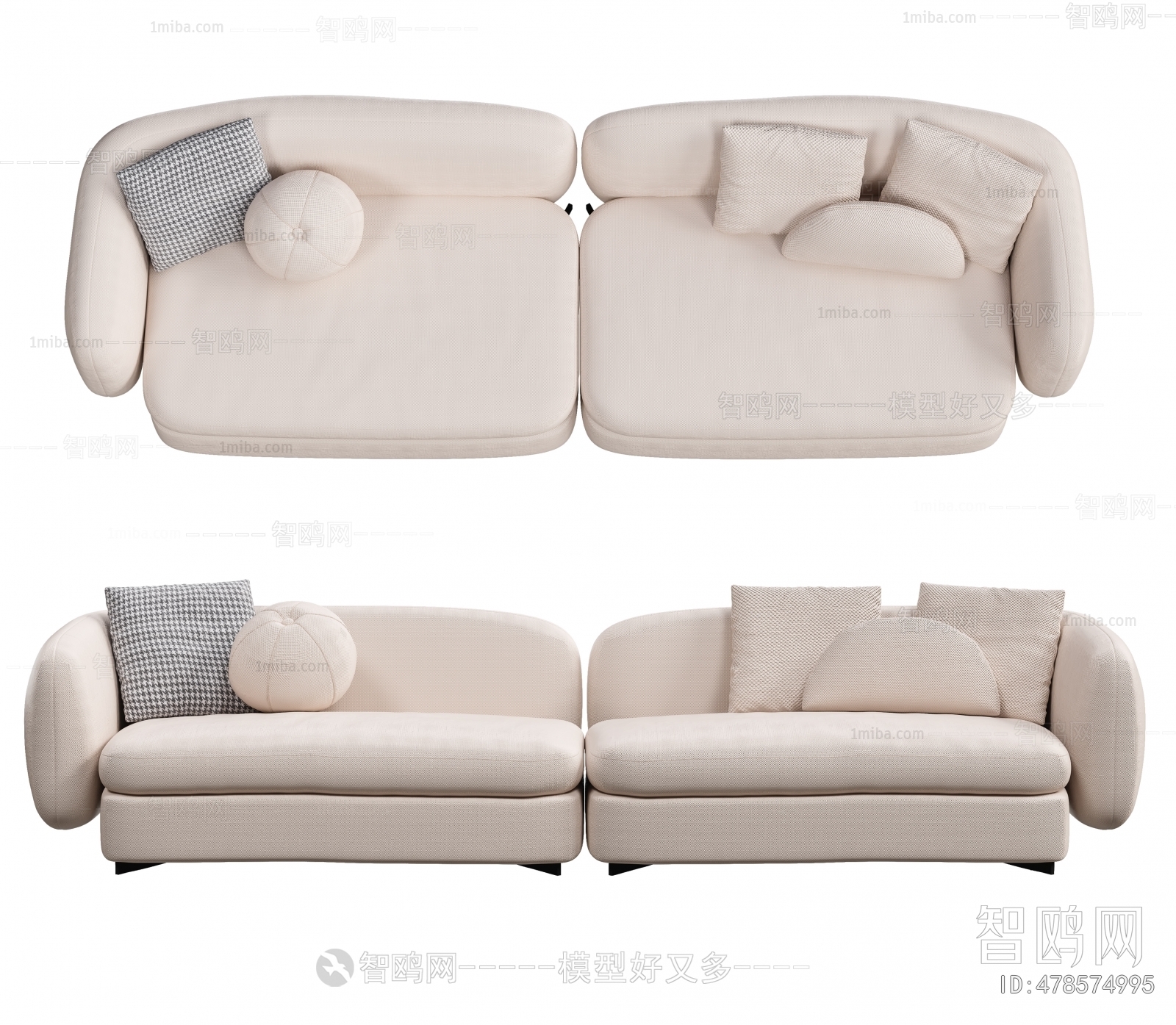  现代双人沙发