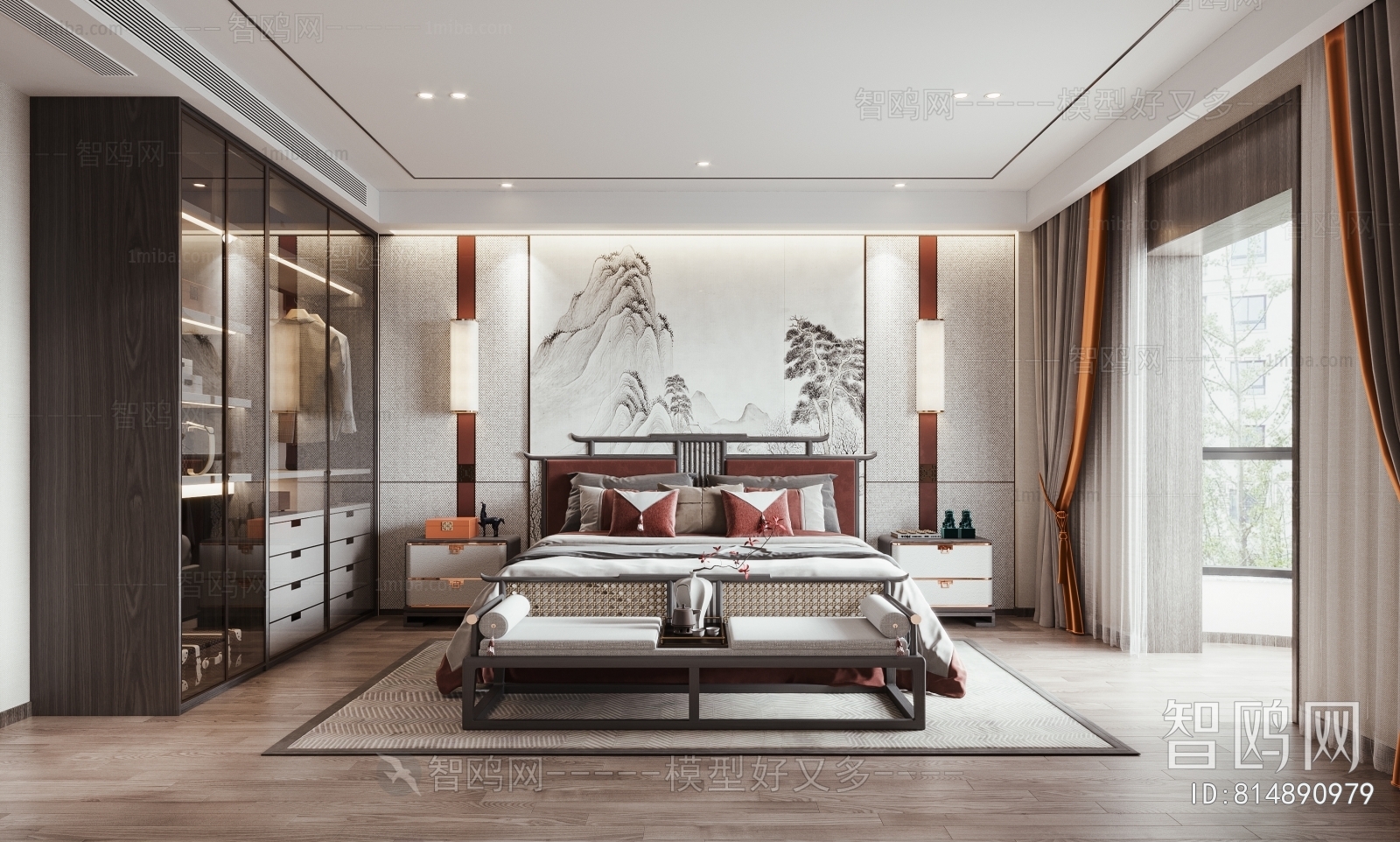 New Chinese Style Bedroom