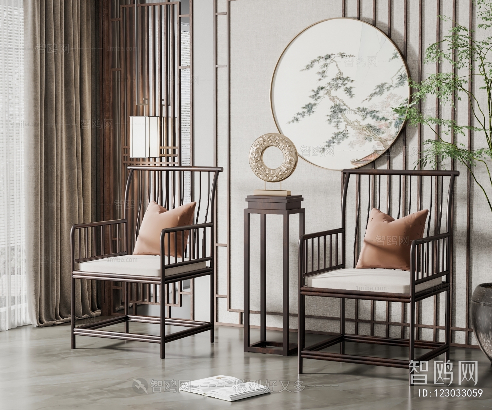 New Chinese Style Lounge Chair