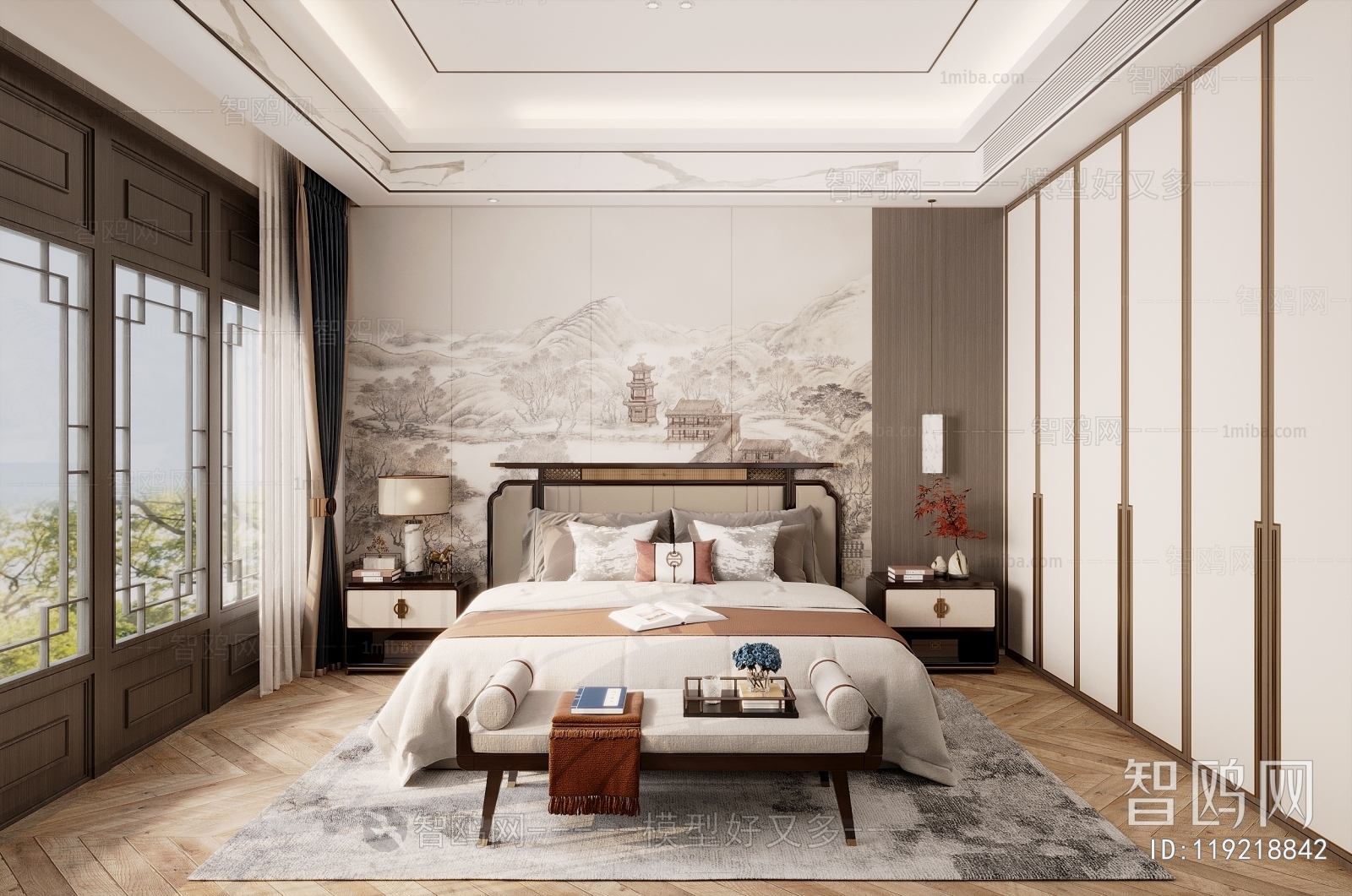 New Chinese Style Bedroom