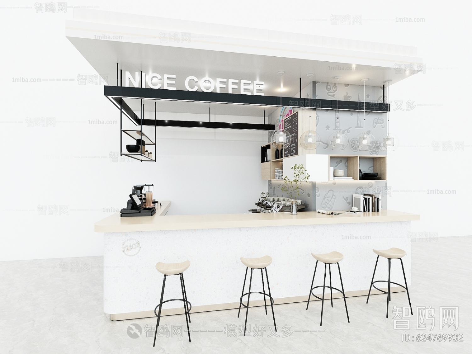 现代咖啡店操作台