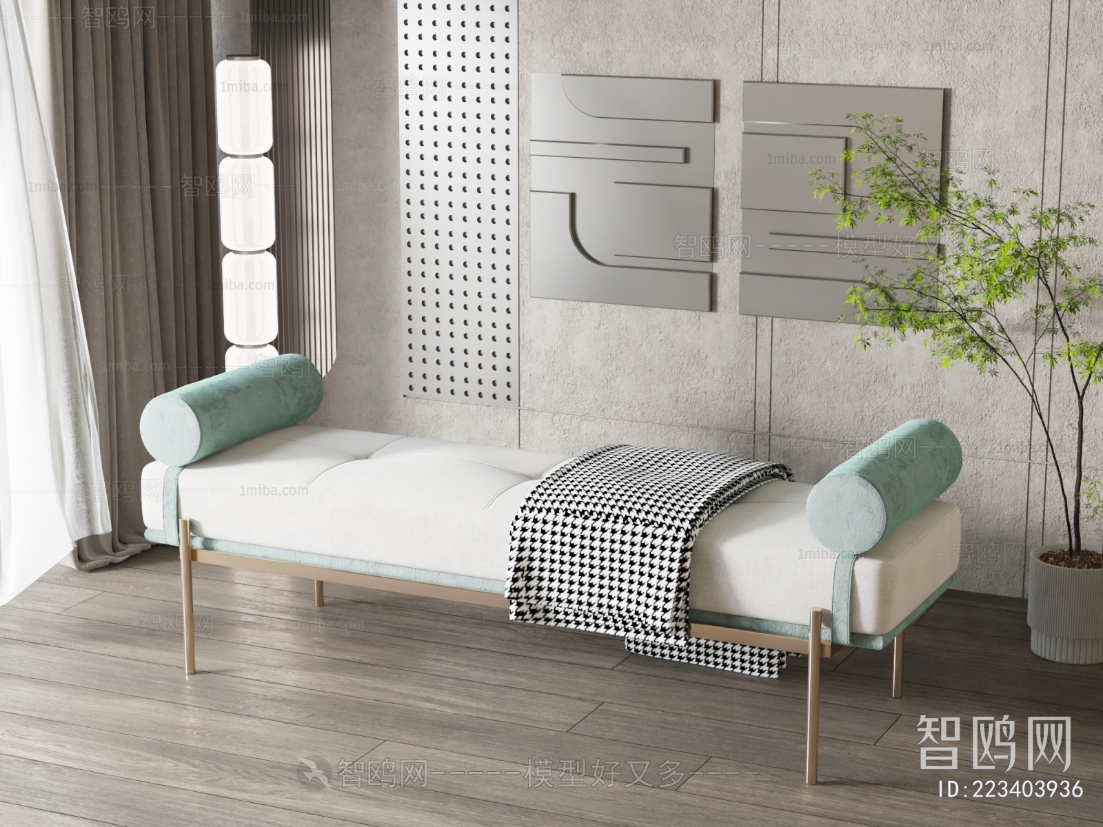 现代床尾沙发凳
