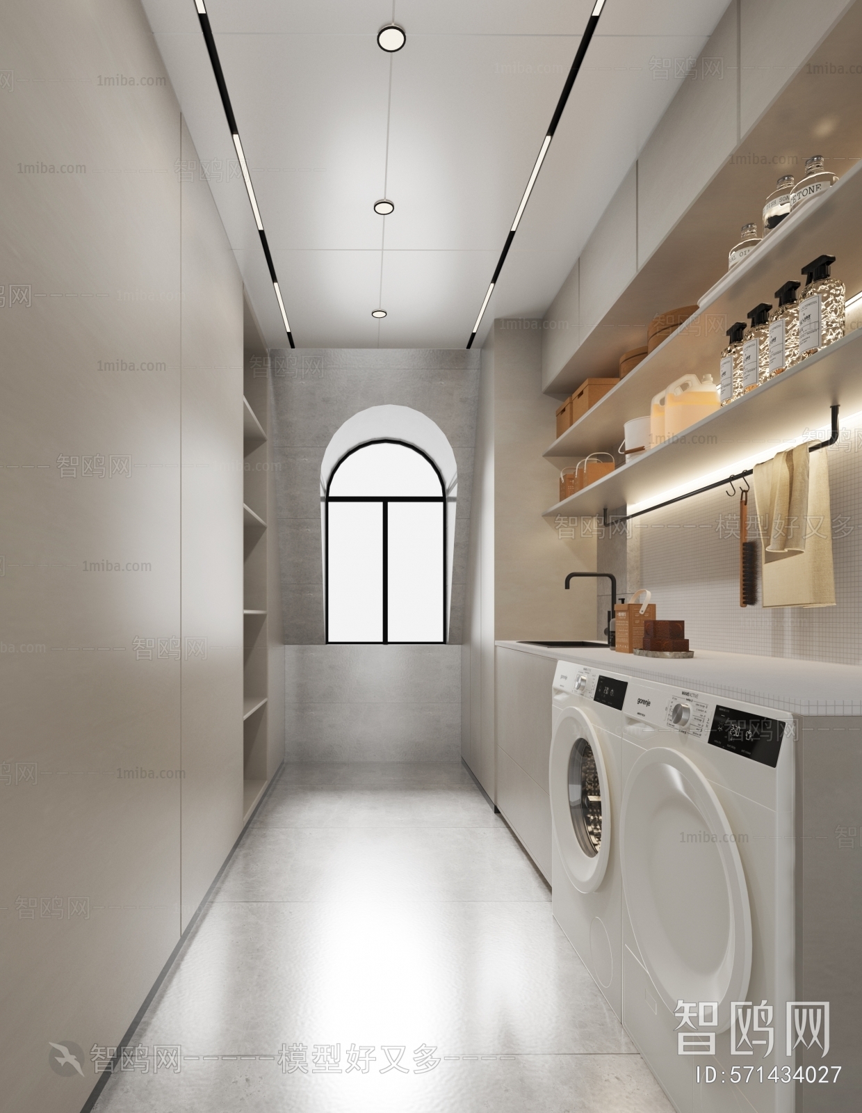 Modern Balcony Laundry Room